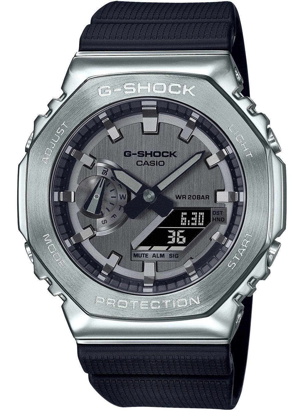 CASIO Quarzuhr Casio GM-2100-1AER G-Shock Herrenuhr 44mm 20ATM Casio GM-2100-1AER G-Shock Herrenuhr 44mm 20ATM