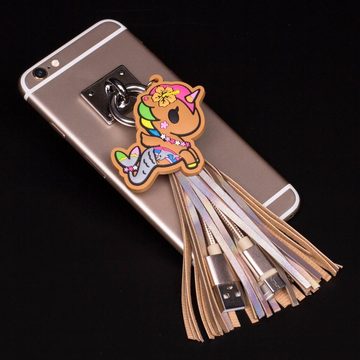 Thumbs Up tokidoki - 3in1 Tassel Ladekabel Glitter (Lei-la) Smartphone-Kabel, Micro-USB, USB-C, Lightning