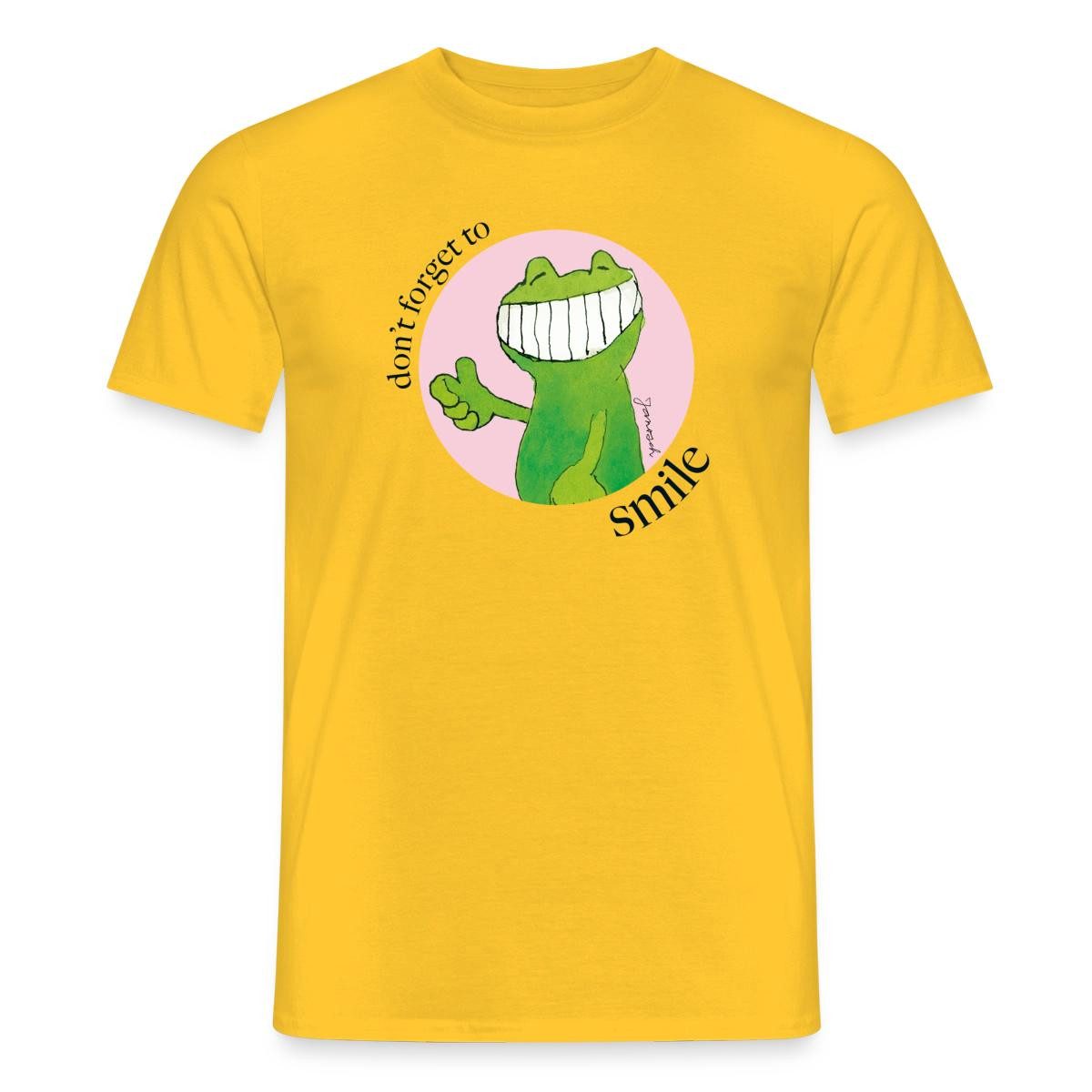 T-Shirt Janosch Günter Kastenfrosch Don't Forget To Smile Männer T-Shirt