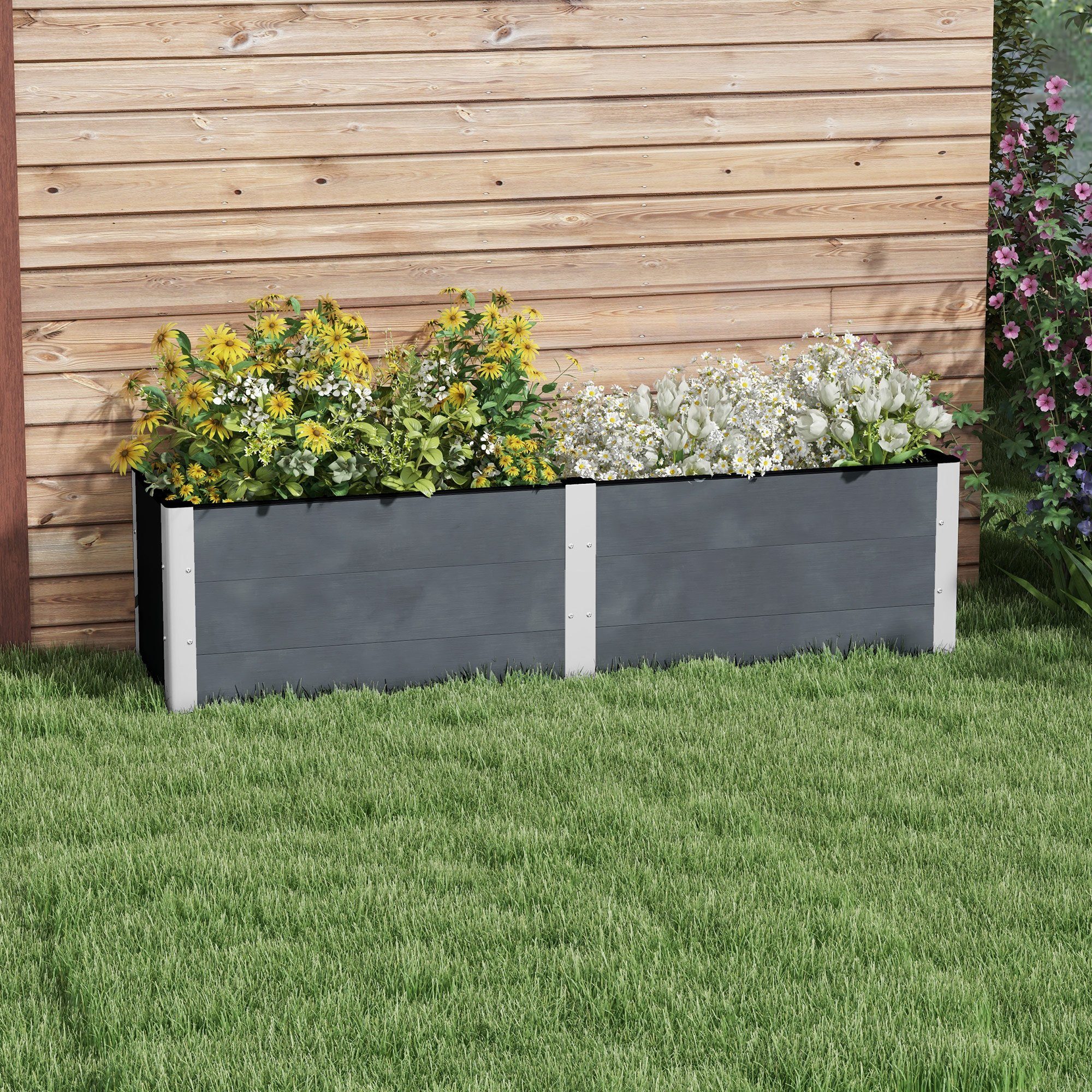Outsunny Hochbeet Blumenkasten, Pflanzkasten, Gemüsebeet mit günstig online kaufen