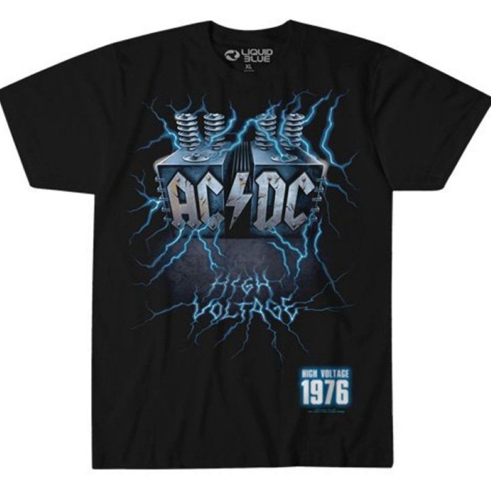 AC/DC 1981 Vintage T-Shirt - Offizielles Bandshirt In Schwarz 3XL