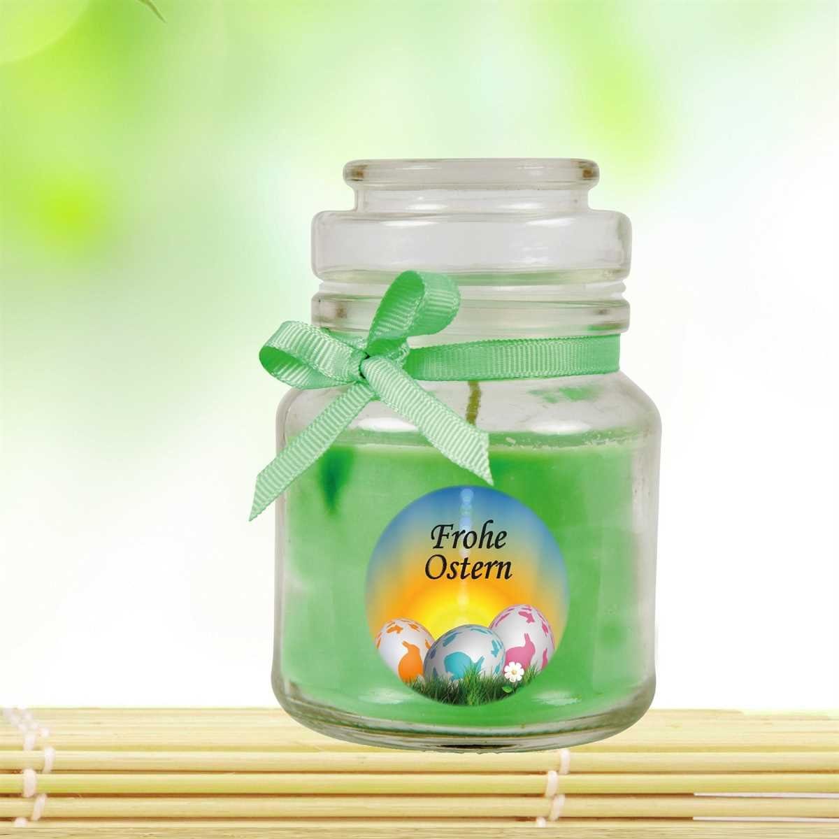 HS Candle Duftkerze zur Osterzeit (1-tlg), Frohe Ostern - Stimmungslicht mit Duft - Kerze mit Motiv zur Osterzeit