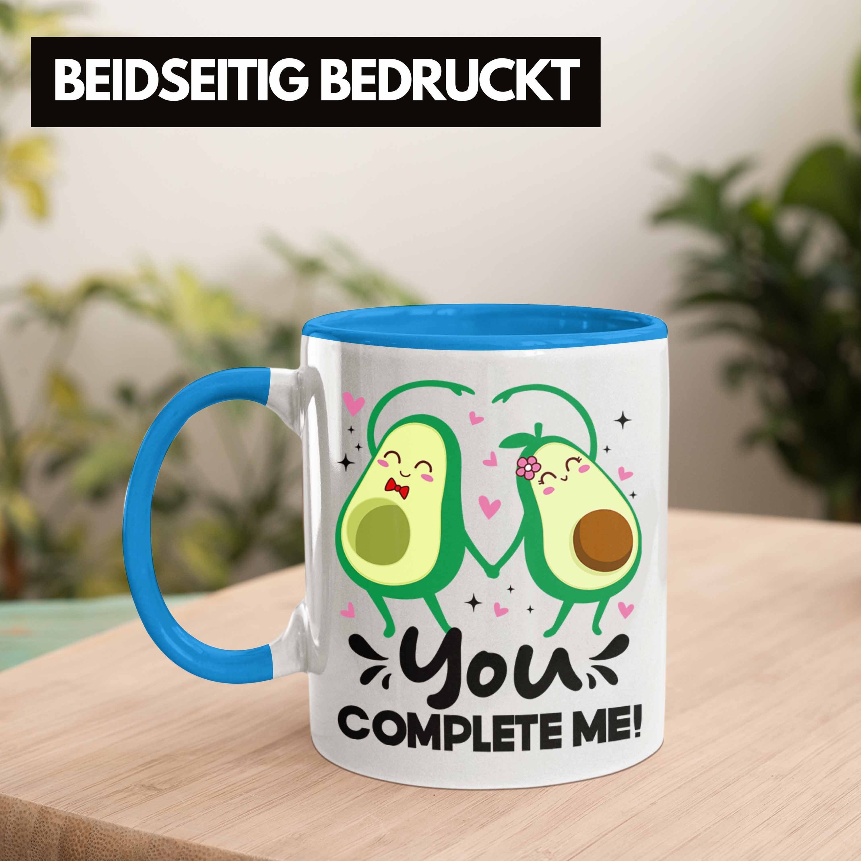 Me Beste Geschenk Avokado You Lustiger Spruch Blau Trendation Tasse Tasse Complete Trendation - Liebe Paare Freundin