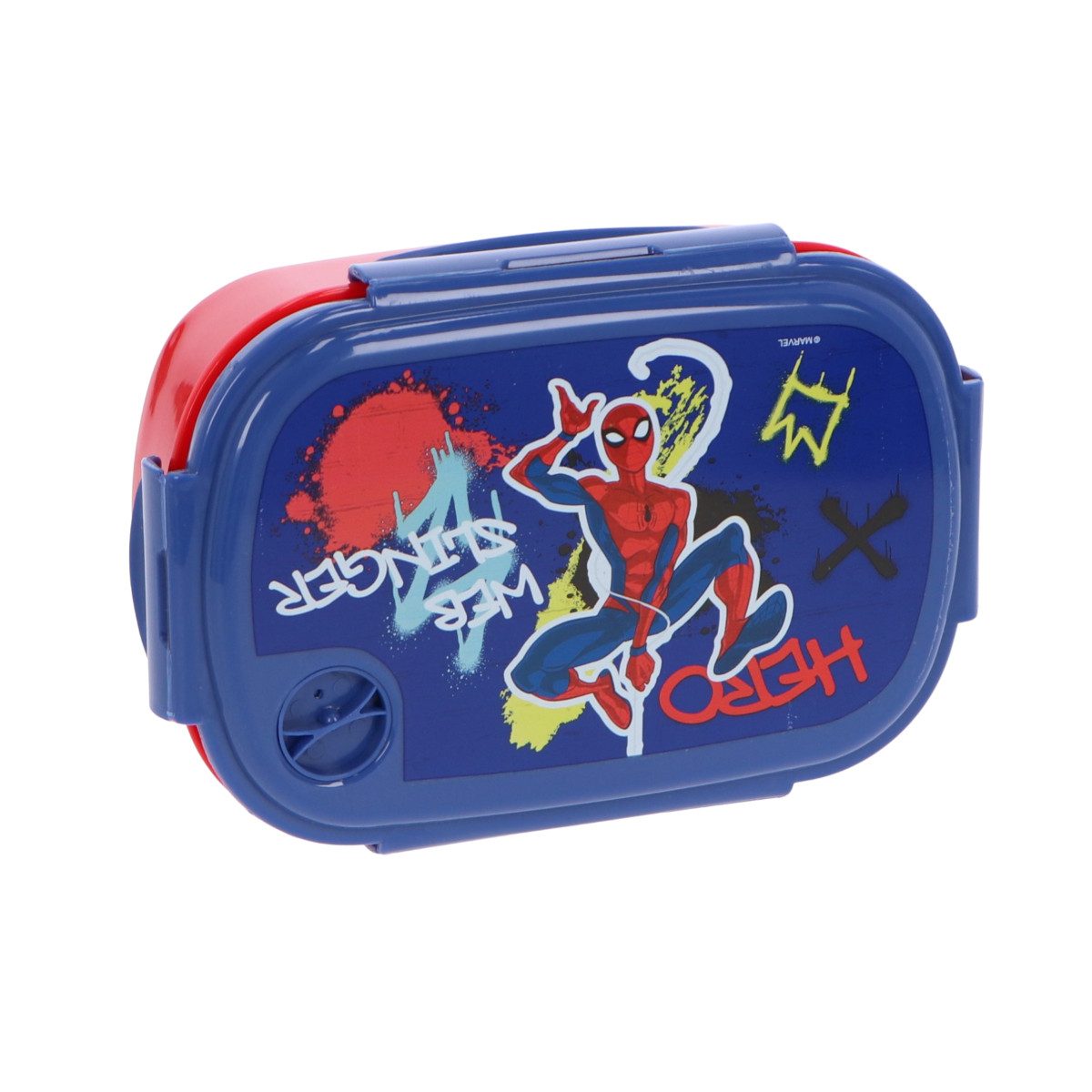 Textiel Trade B.V. Lunchbox Spiderman Kinder Lunchset – 5-teilig Brotdose Trinkflasche Besteck, Plastik – Bild 3 von 4