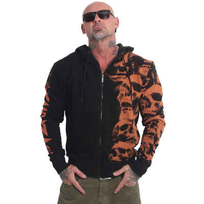 YAKUZA Kapuzensweatjacke Graveyard im angesagten Used-Look