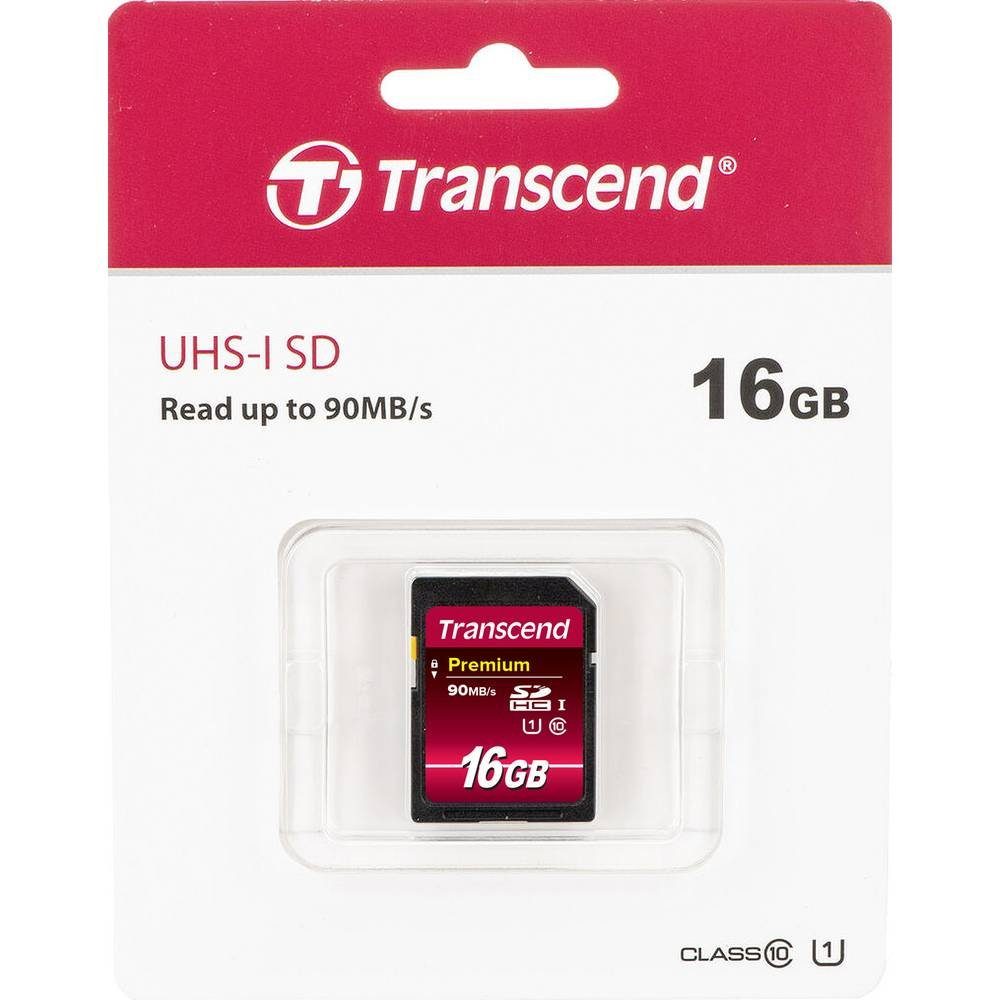 Transcend SDHC Karte 16GB Premium Class 10 UHS-I TS16GSDU1 Speicherkarte