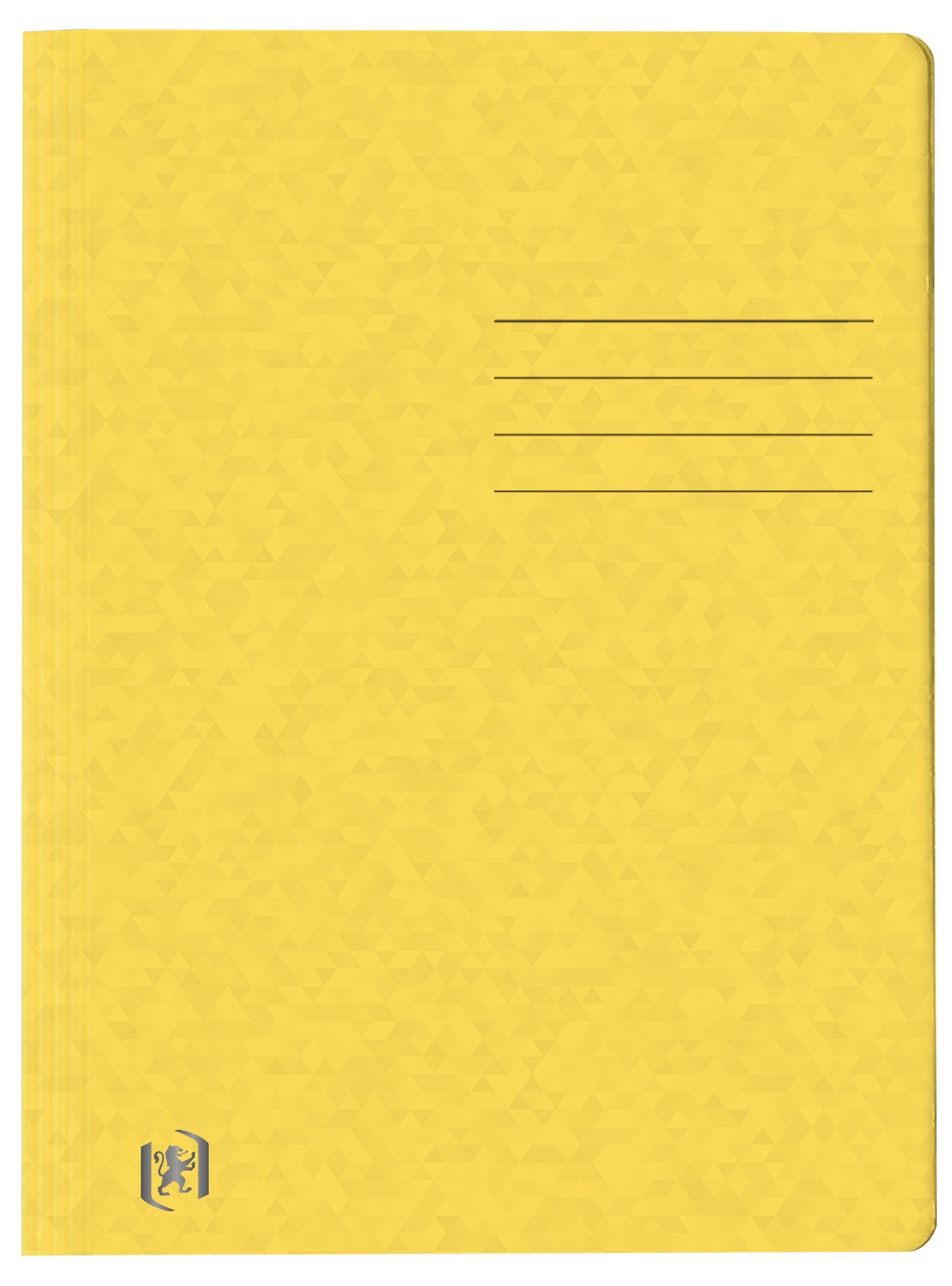OXFORD Hefter Schnellhefter TOP FILE+ - A4 Karton 390g/qm kfm. und Amtsheftung gelb
