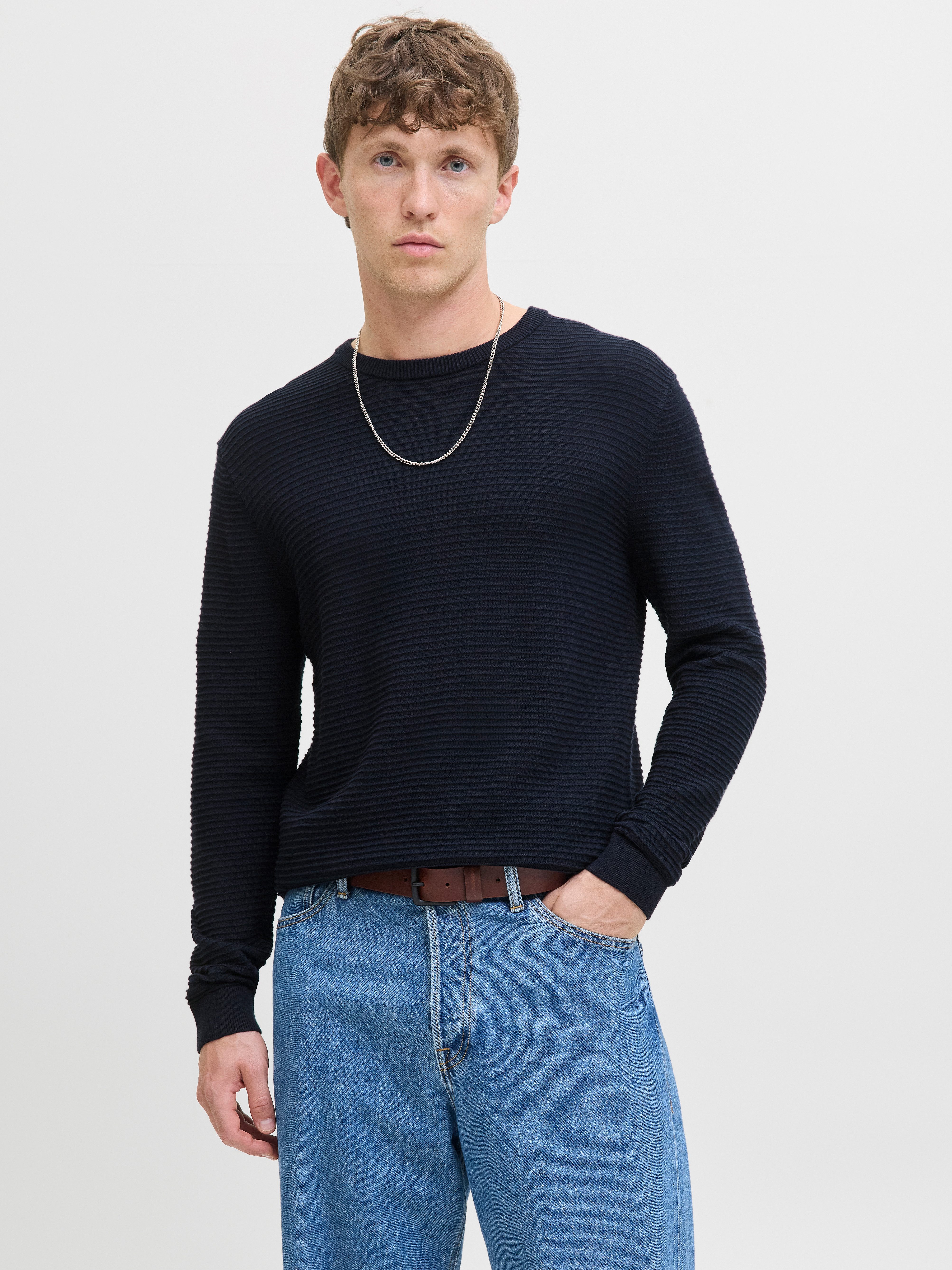 Jack & Jones Rundhalspullover JJOTTO KNIT CREW NECK AW25 günstig online kaufen