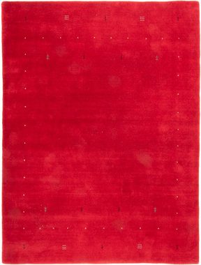 Wollteppich Gabbeh - Loribaft Softy - 242 x 172 cm - dunkelrot, morgenland, rechteckig, Höhe: 12 mm, Wohnzimmer, Einzelstück
