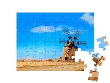 puzzleYOU Puzzle Alte Windmühle von Tefia, Fuerteventura, Spanien, 48 Puzzleteile, puzzleYOU-Kollektionen Spanien