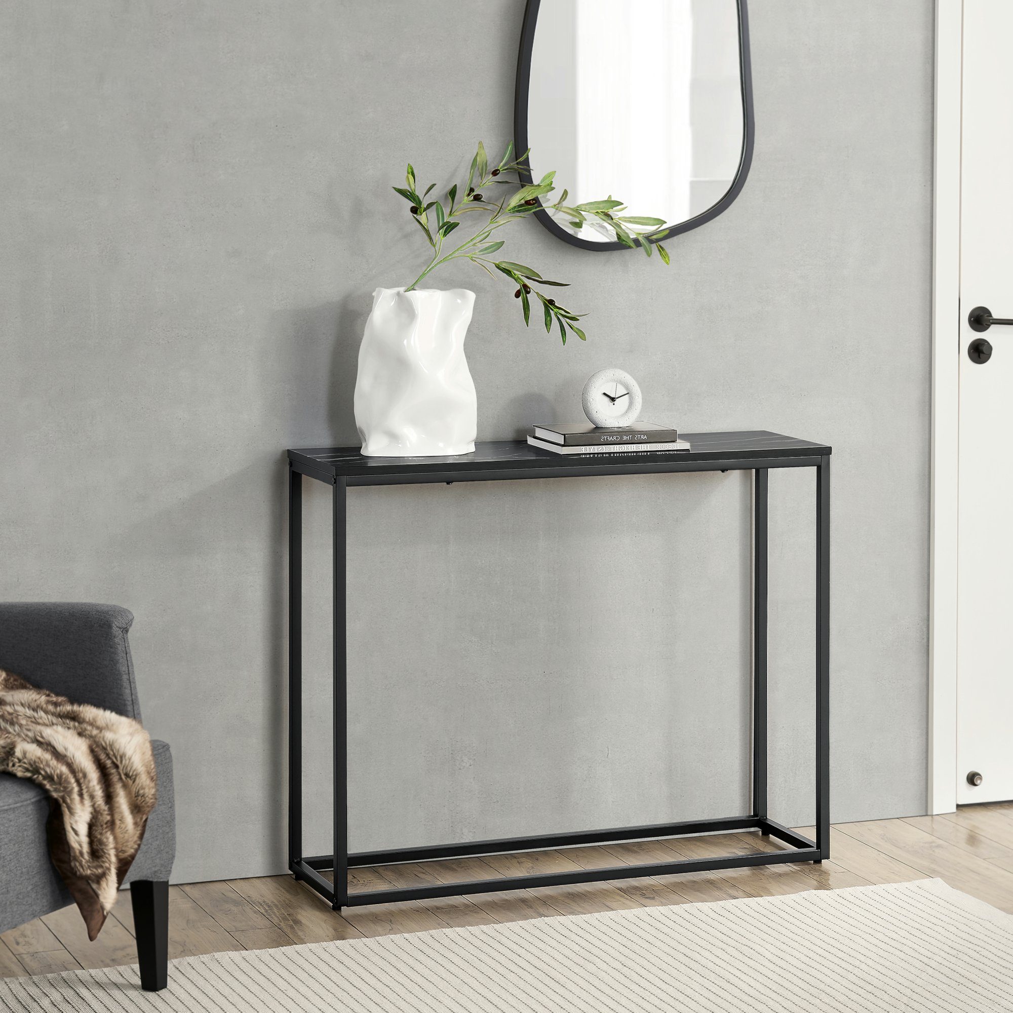 en.casa Konsolentisch, »Kittilä« Flurregal aus Metall günstig online kaufen