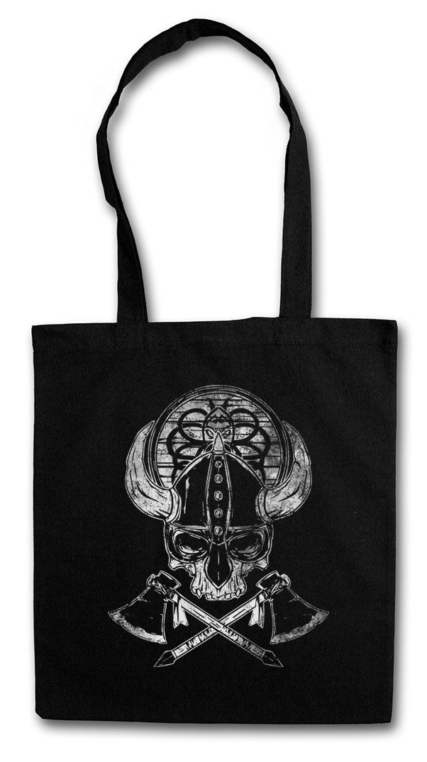 Beuteltasche Viking Skull II Stofftasche Runen Runes Walhalla Odin Thor Norse