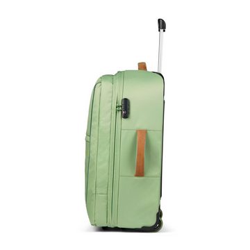 Satch Reisetasche Trolley Flow M Pure Jade Green (Koffer, 2 Wäschebeutel), 60 Liter, inkl. TSA Schloss, Reisegepäck