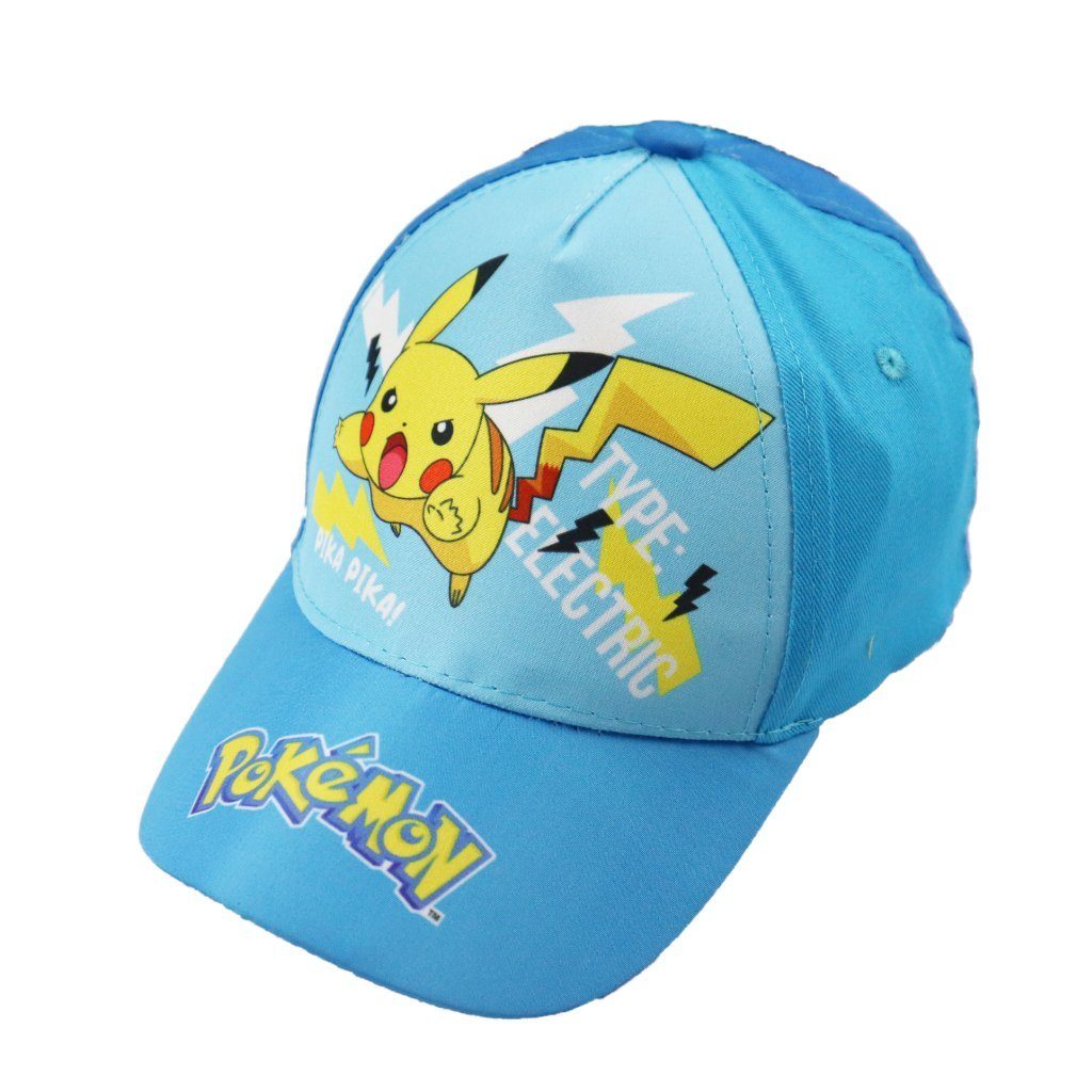 POKÉMON Baseball Cap Pokemon Pikachu Kinder Basecap Gr. 52 bis 54, 100% Baumwolle
