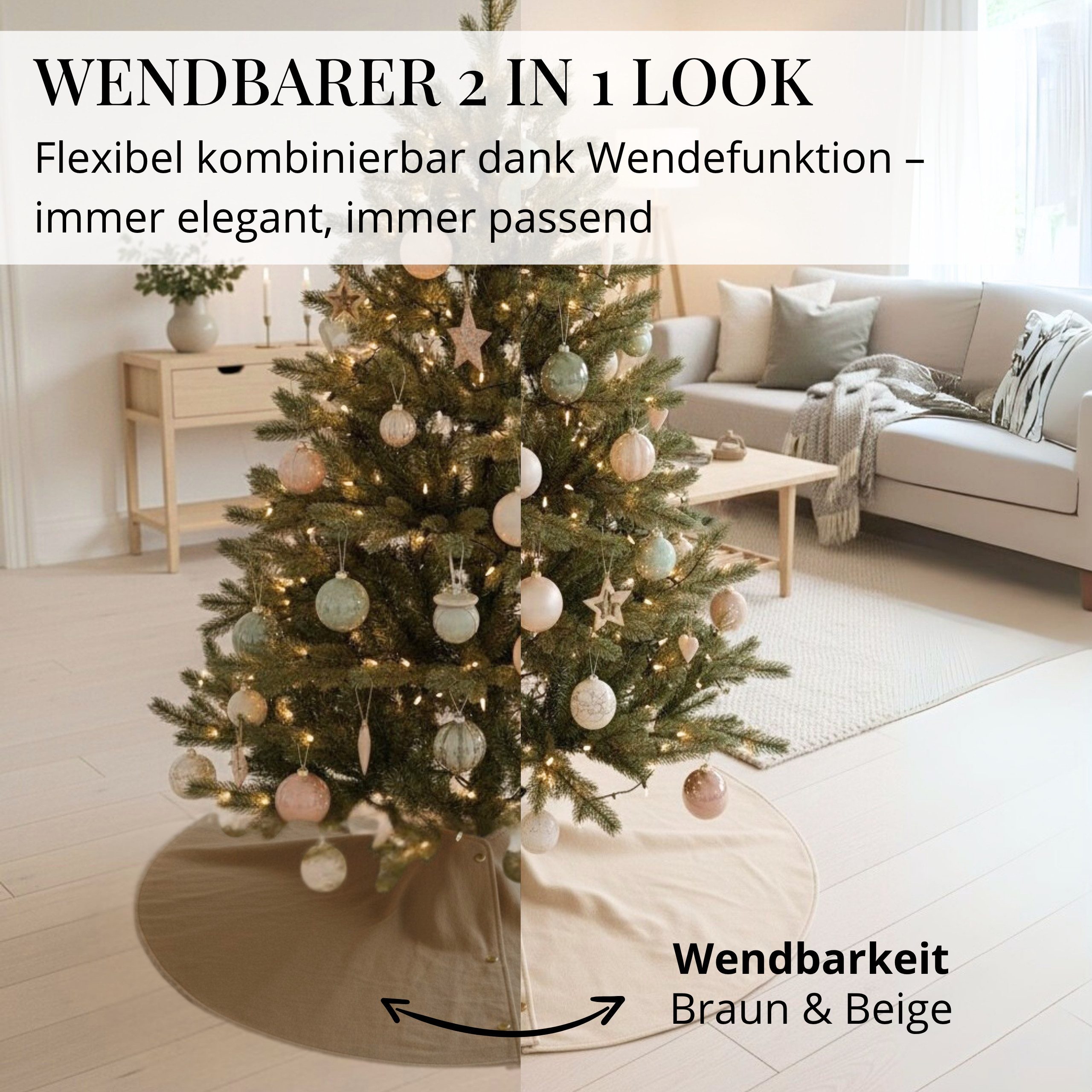 LIVLIG Weihnachtsbaumdecke Weihnachtsbaumteppich, Baumteppich, Christbaumst günstig online kaufen