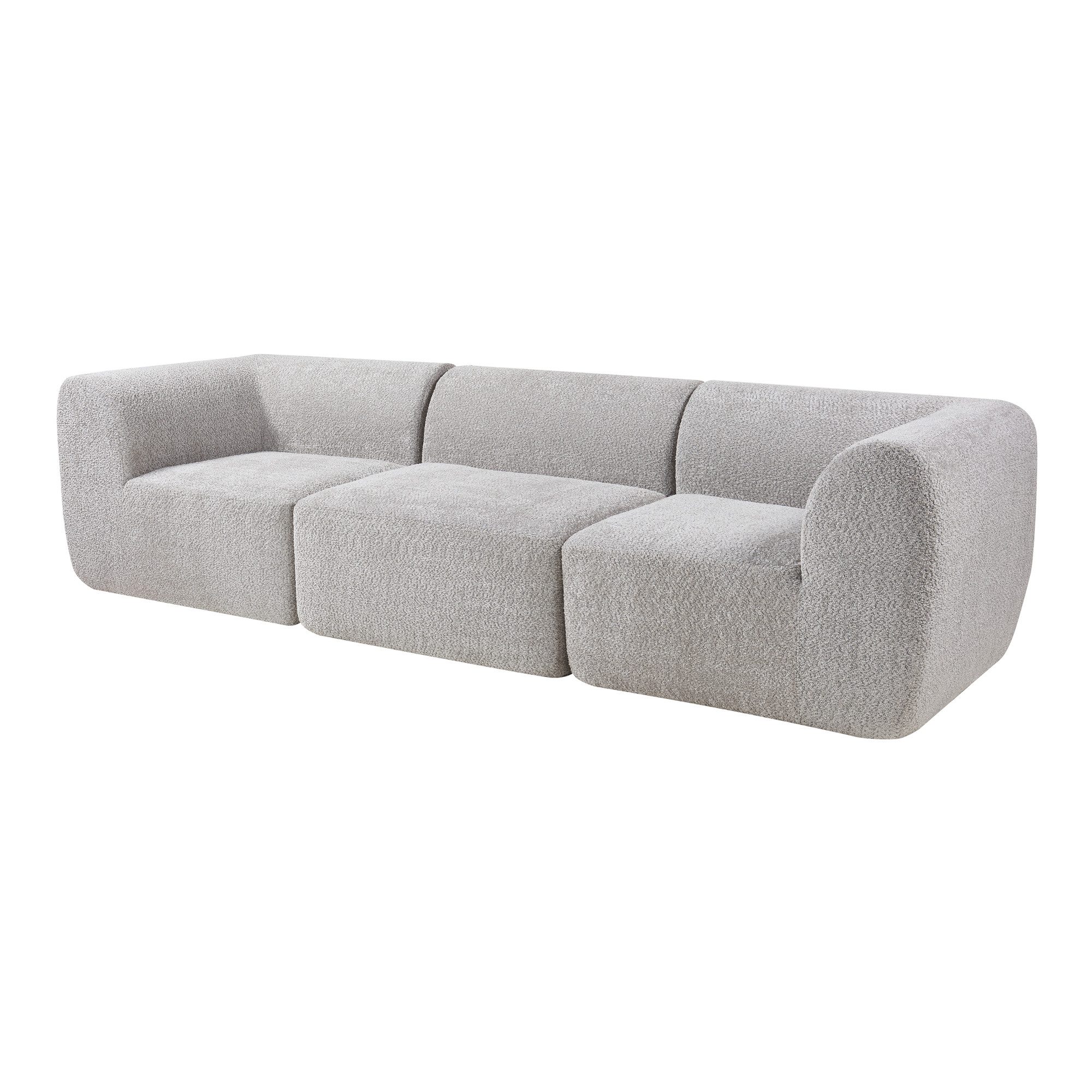 en.casa Sofa, 3-Sitzer »Hurvas« Bouclé 76 günstig online kaufen