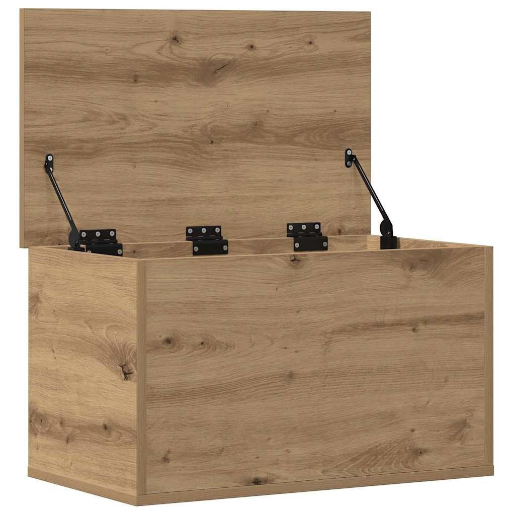 vidaXL Truhe 60 x 35 x 35 cm Truhe aus massivem Eichenholz mit Deckel für stilvolle