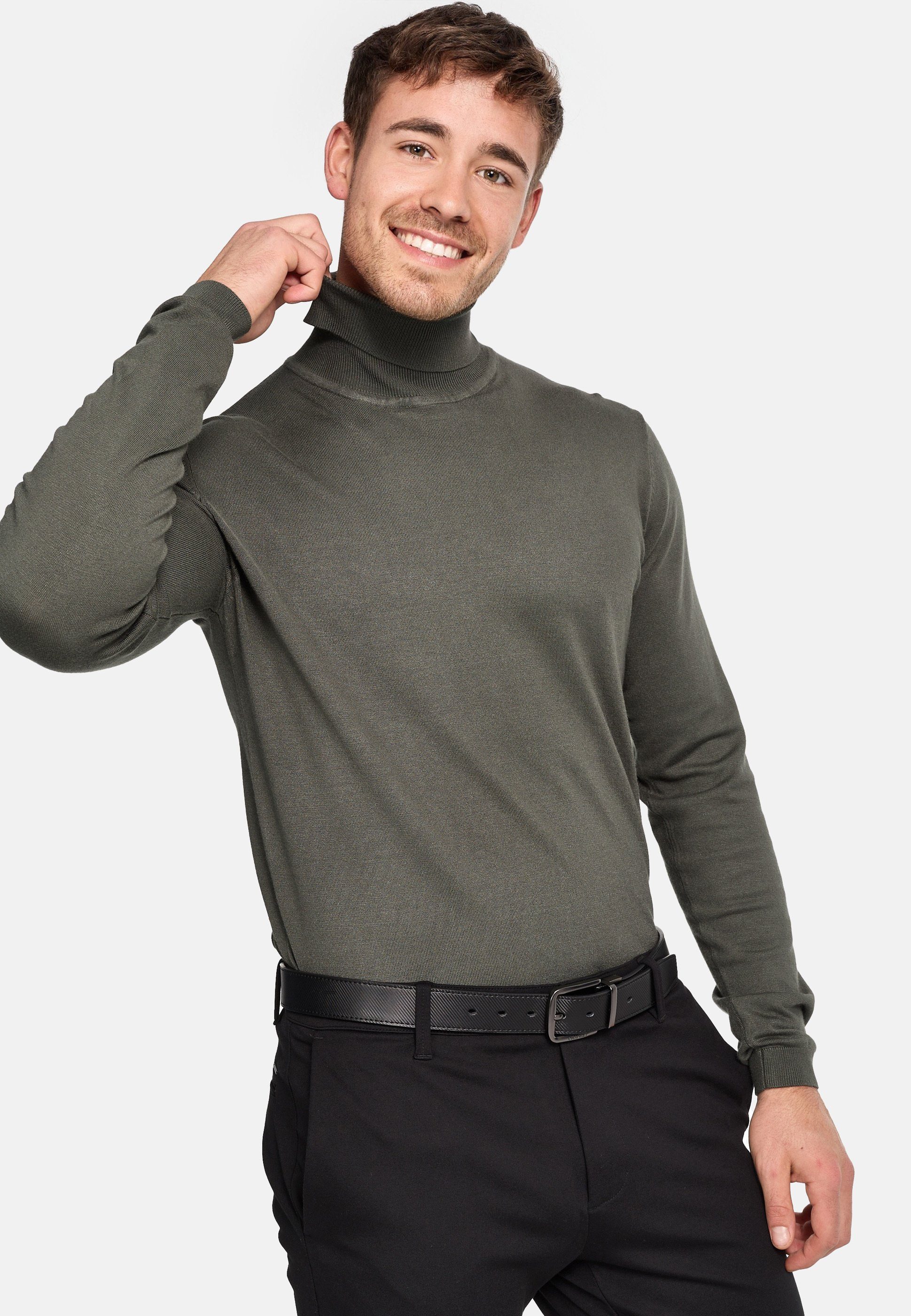 Jeff Strickpullover Herren Malcolm Pullover Herrenpullover Feinstrickpullover mit Rollkragen