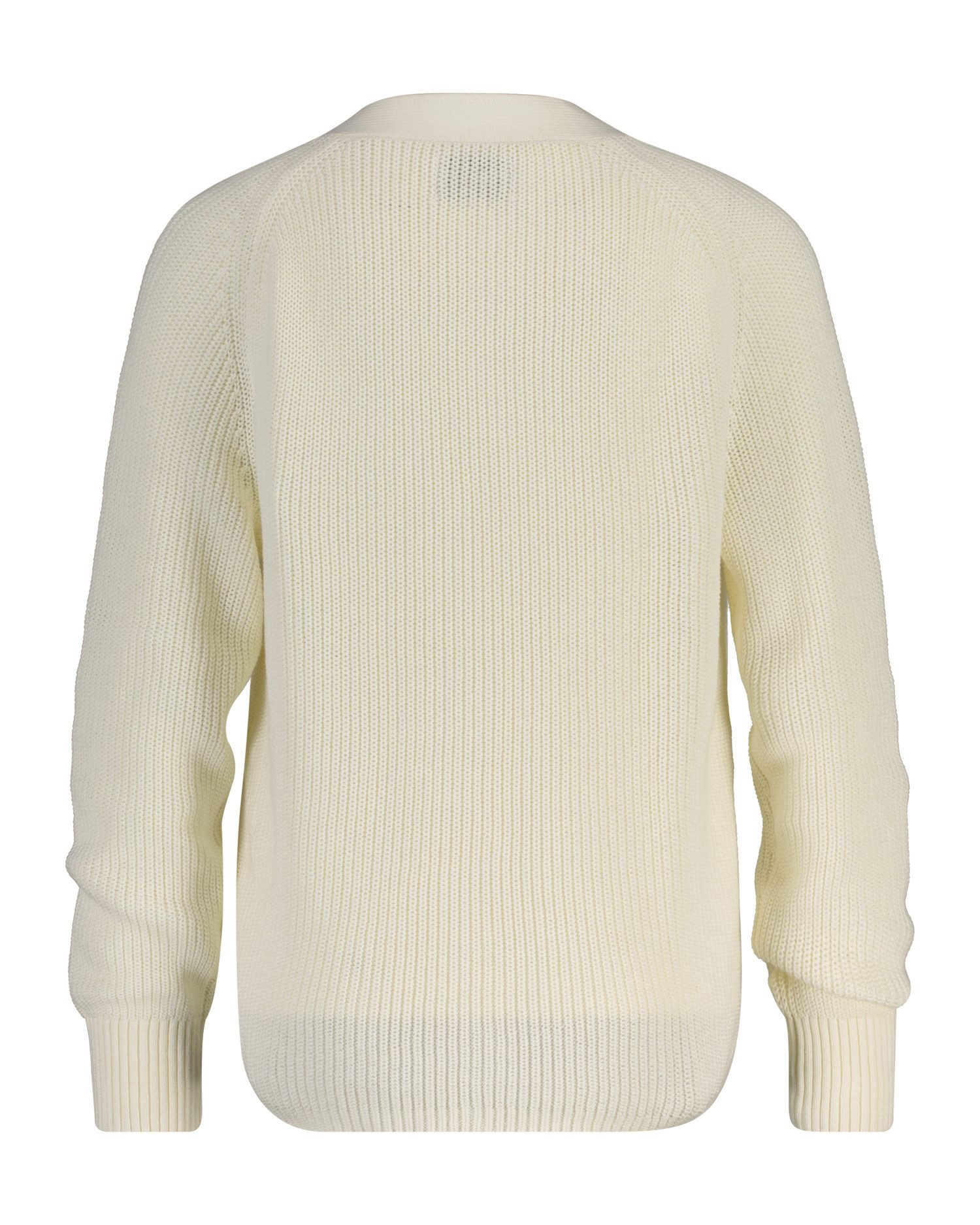 Gant Cardigan RIBBED KNIT COTTON Regular fit mit V-Ausschnitt