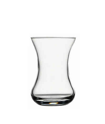 Pasabahce Teeglas Türkische Teegläser Set schönes Design, Glas, klassisch elegant
