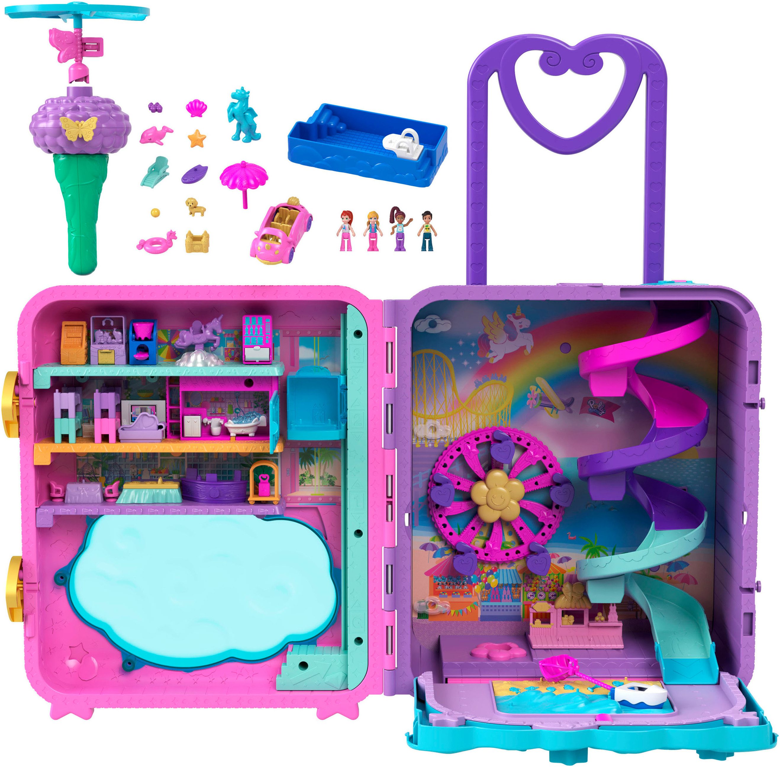 Polly Pocket Spielwelt Pollyville Urlaub im Rollkoffer