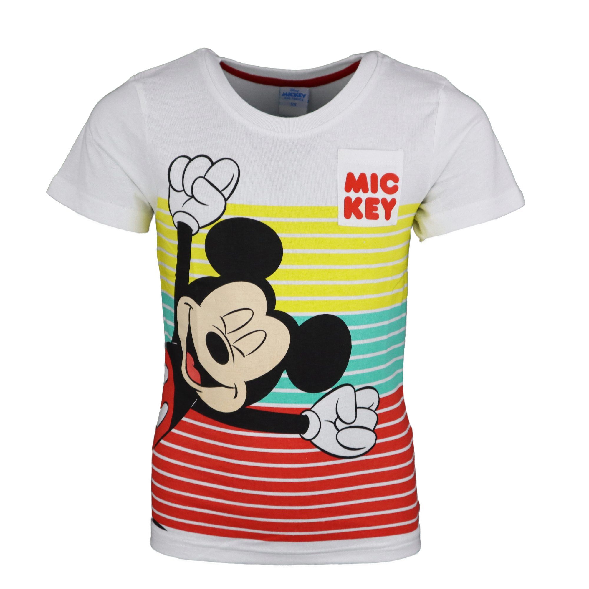Disney Mickey Mouse Print-Shirt Mickey Maus Kinder Jungen kurzarm T-Shirt 100% Baumwolle