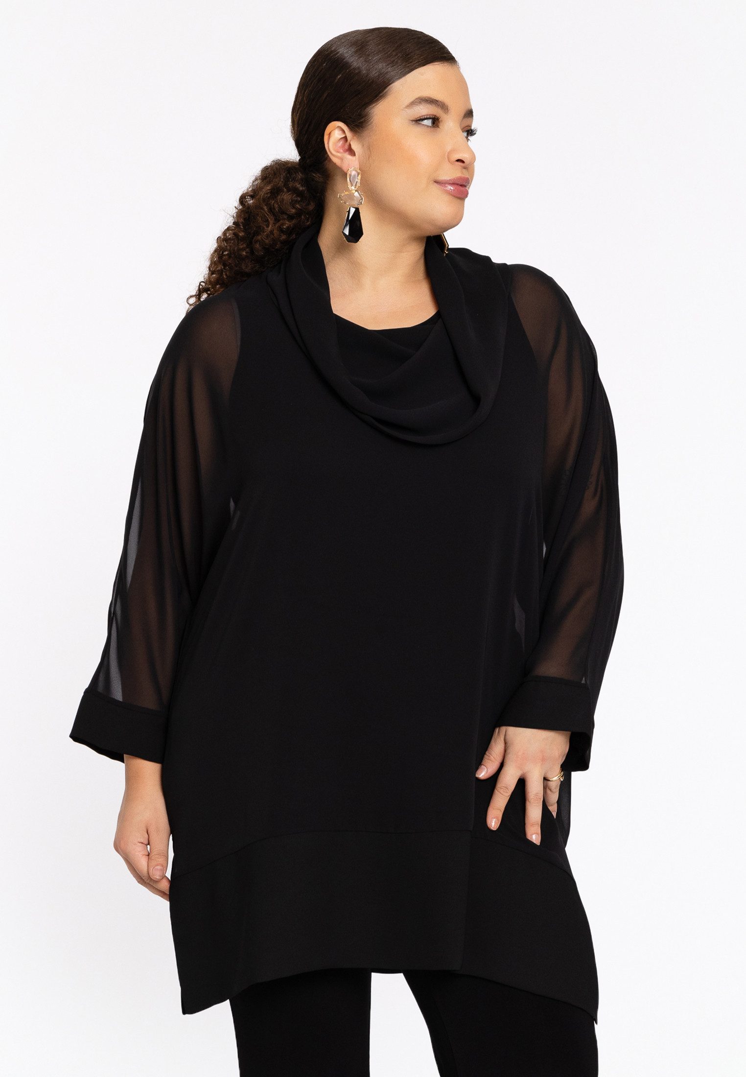 YOEK Tunika Damen Tunika Mit Kragen günstig online kaufen
