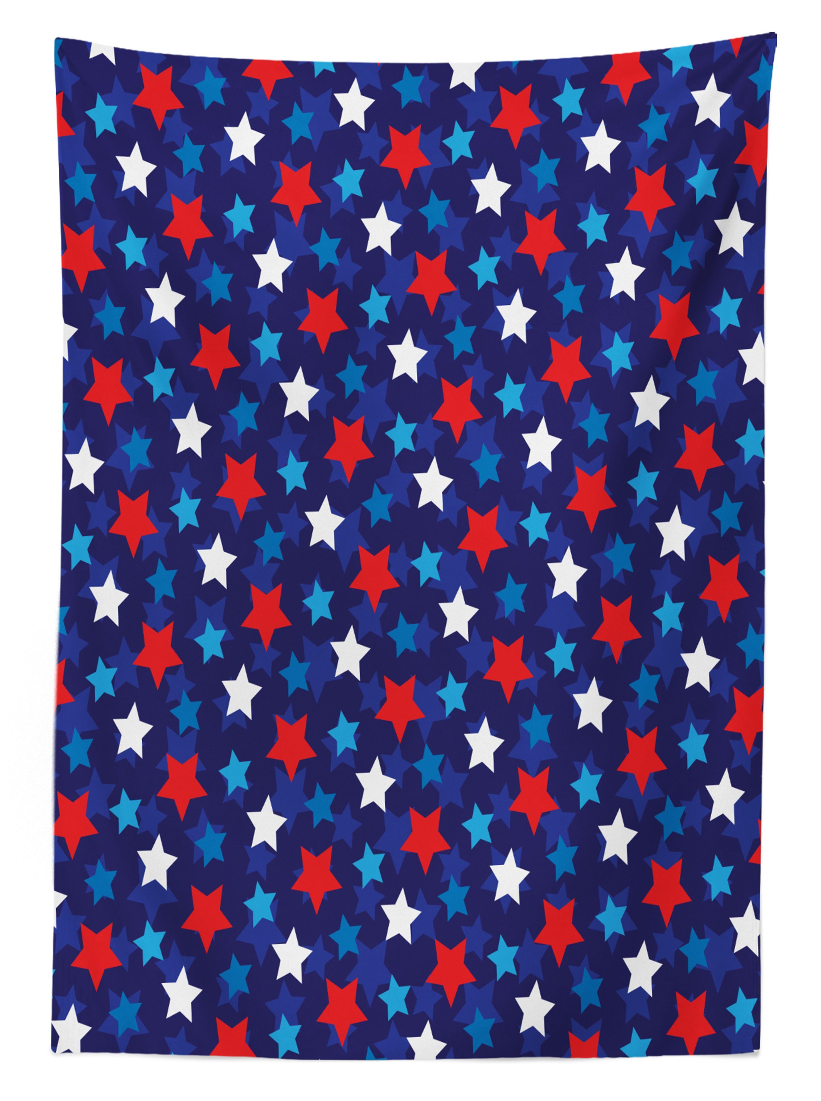 Tischdecke Außen Klare geeignet Sterne Patriotisch Amerikanische Flagge Für Farbfest Bereich Abakuhaus Waschbar den Farben,