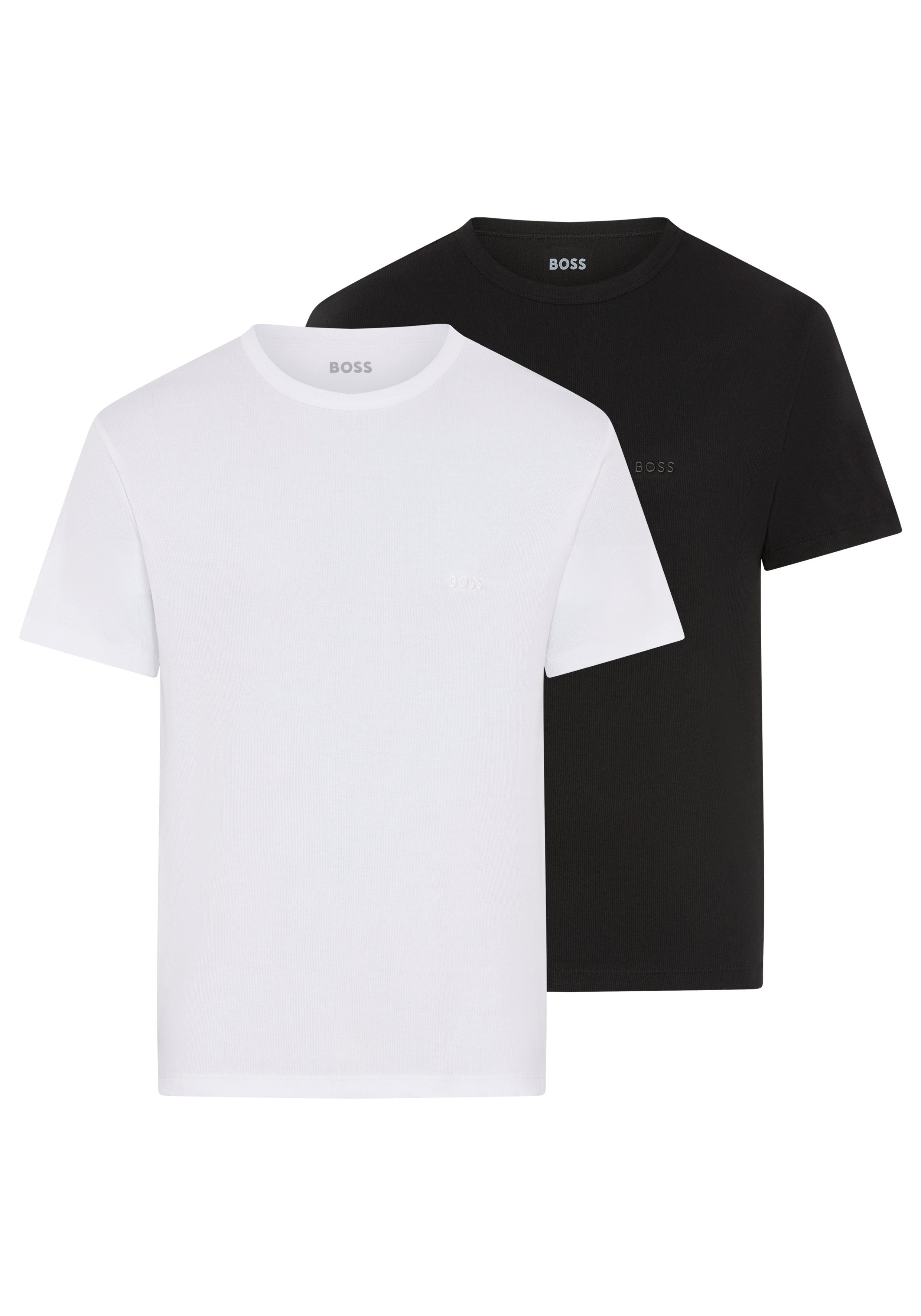 BOSS T-Shirt Ton in Ton Stickerei günstig online kaufen