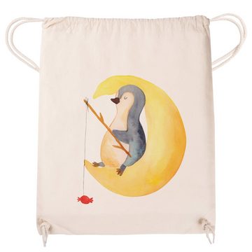 Mr. & Mrs. Panda Sporttasche Pinguin Mond - Transparent - Geschenk, Schlafzimmer, Gästezimmer, Süß (1-tlg), Design trifft Funktion