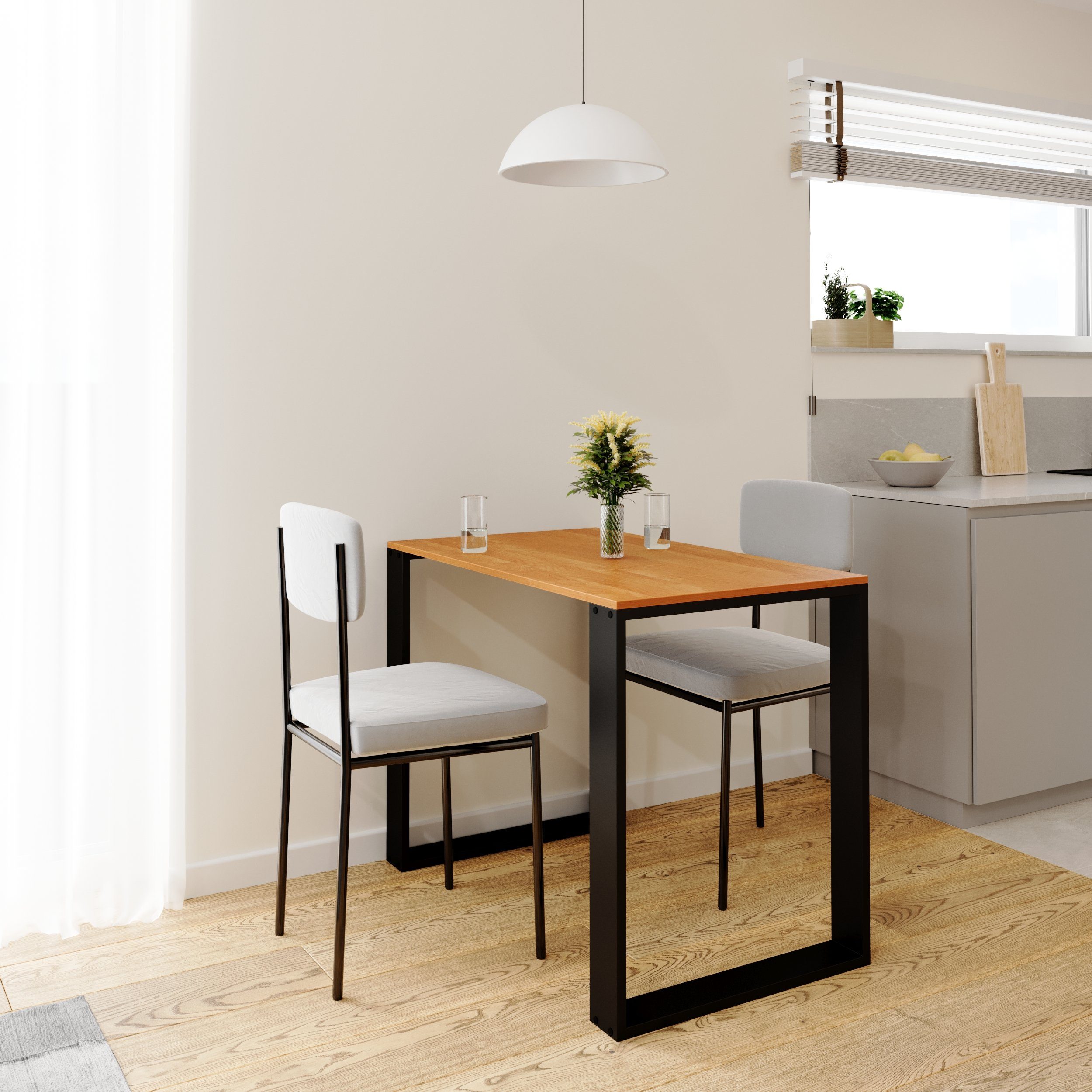 AKKE Esstisch, Esszimmertisch LOFT Schwarze Beinen günstig online kaufen