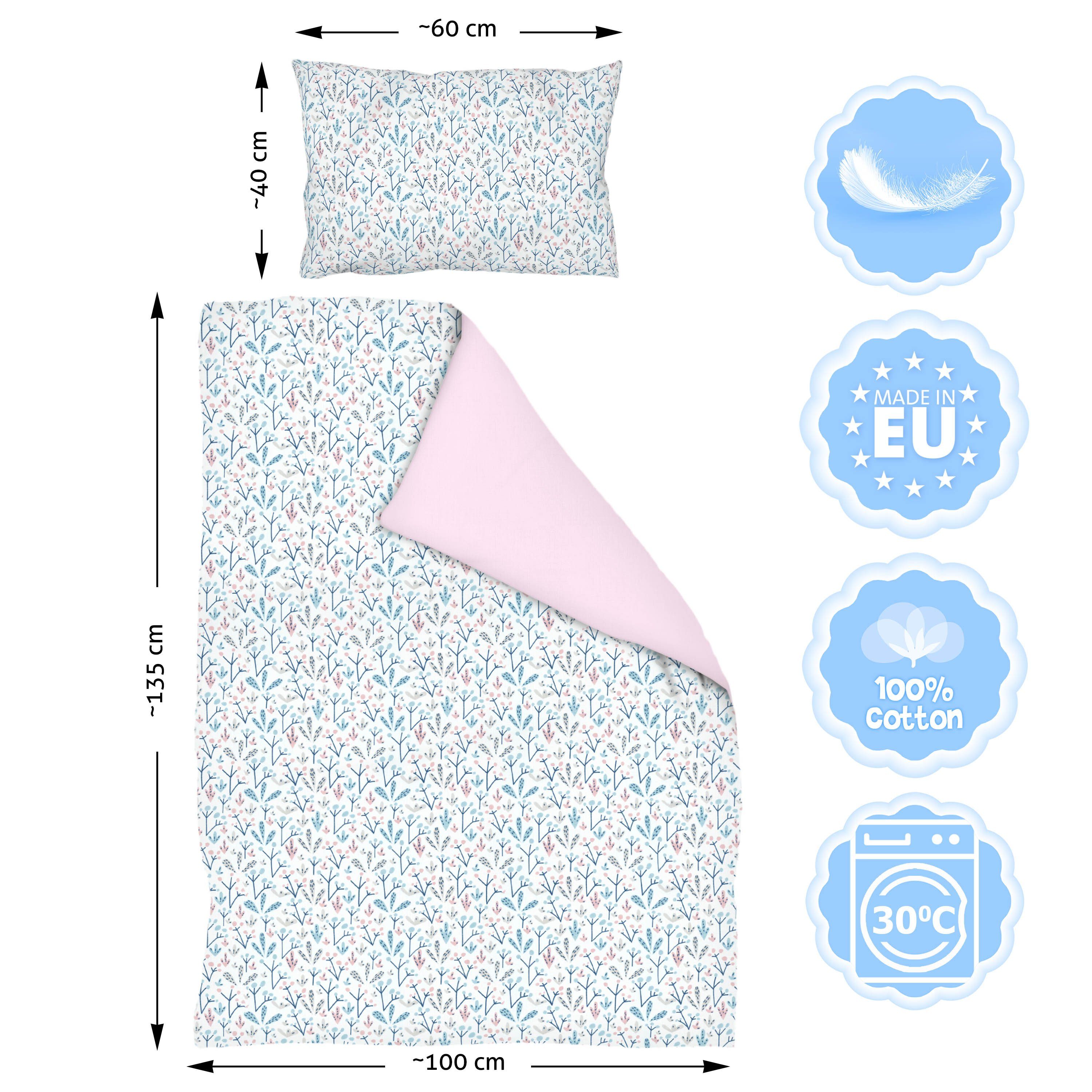 Amilian Kinderbettwäsche Babybettwäsche - Bettbezug 100x135 cm, Kopfkissenb günstig online kaufen