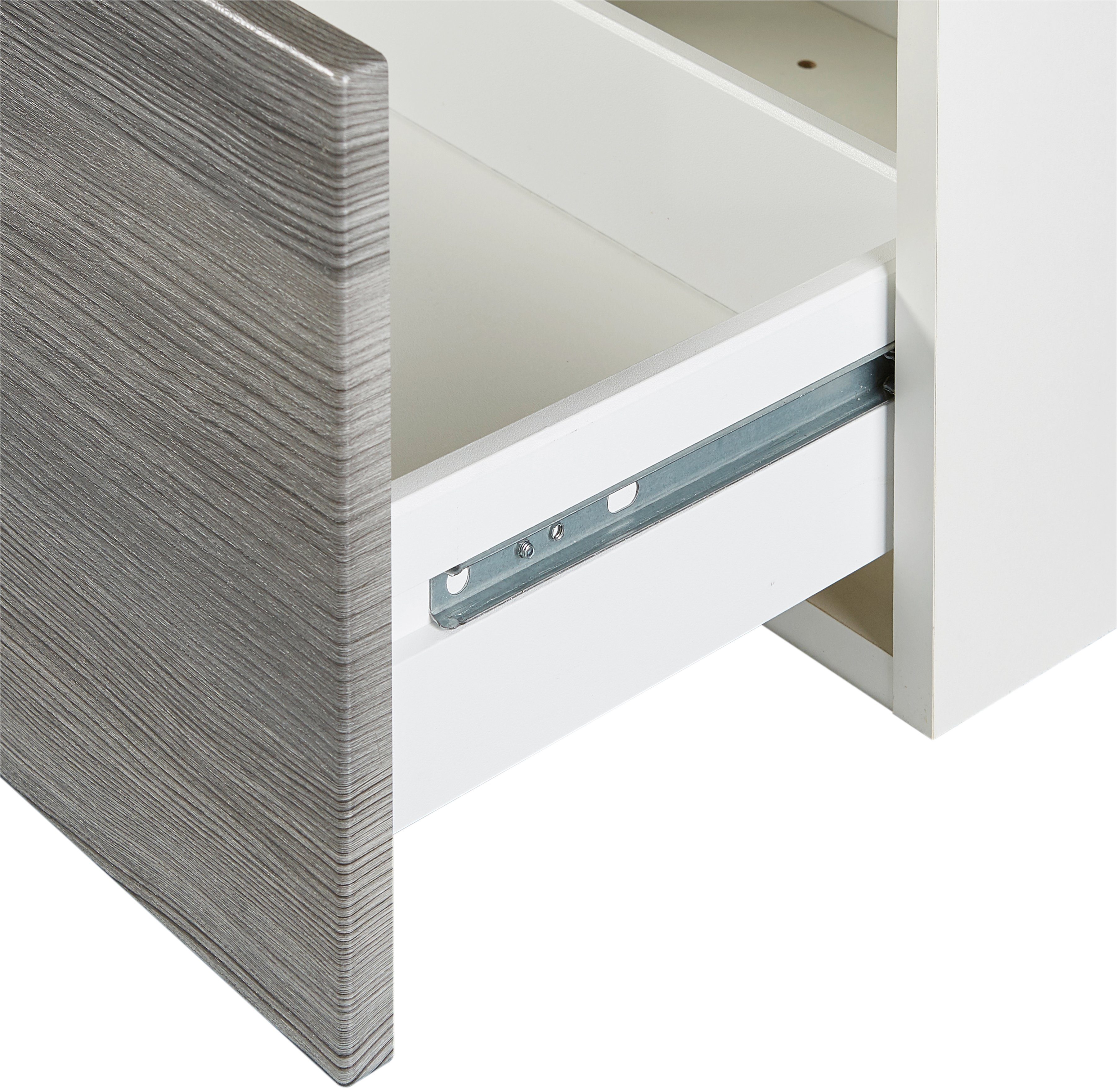 welltime Waschbeckenunterschrank Trento, verschiedene Ausführungen und Farben Badmöbel, Breite 60 cm, Beckenunterschrank auf Füßen, Made in Germany