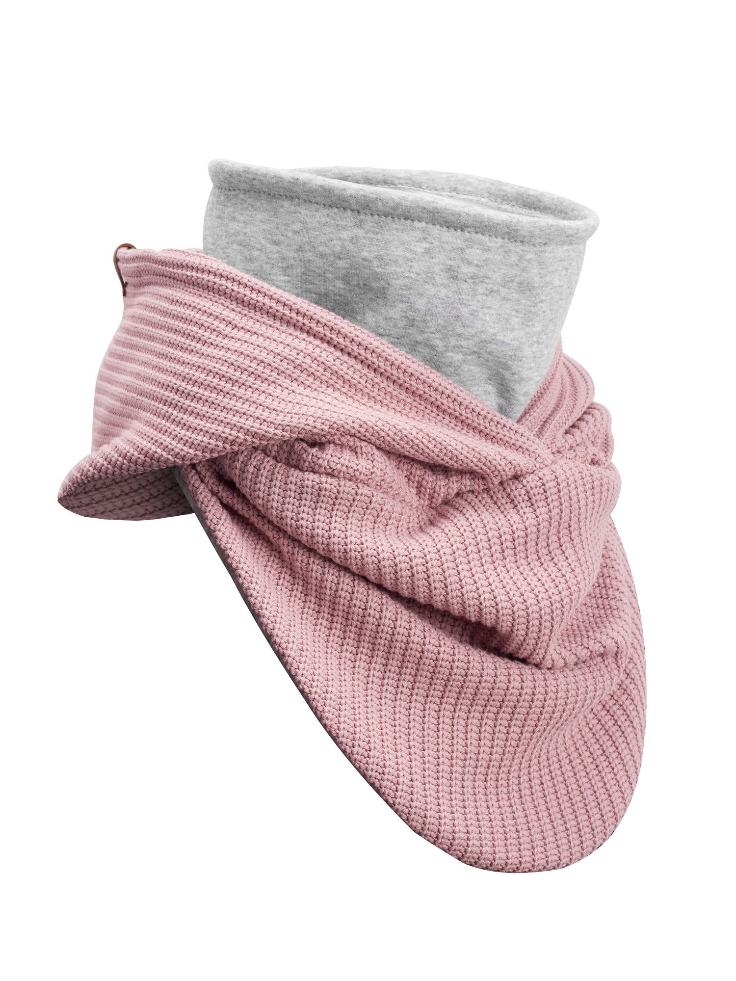 Manufaktur13 Modeschal Knit Hooded Loop - Kapuzenschal, Schal, Strickschal, mit integriertem Windbreaker Rose