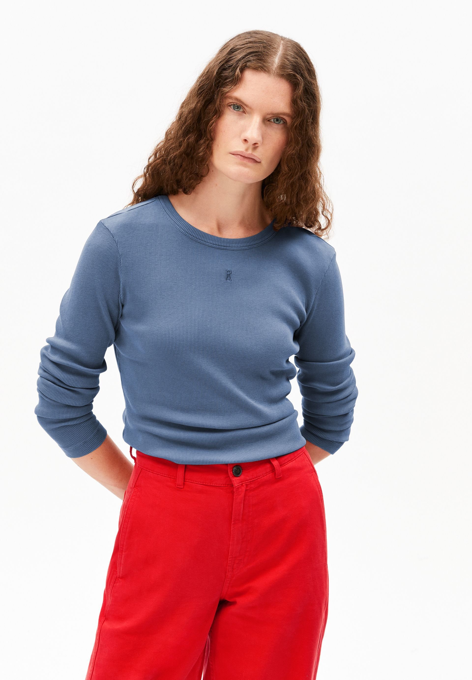Longsleeve GMT DYE RIB Ripp-Longsleeve aus Bio-Baumwoll Mix
