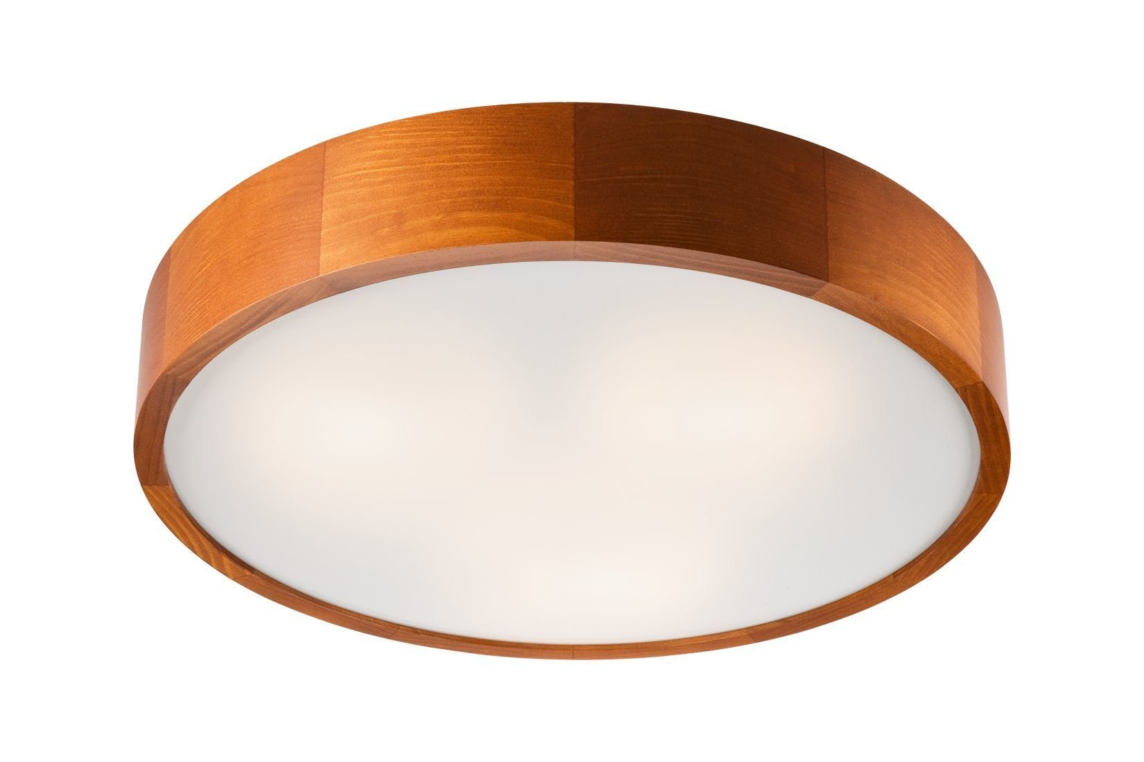 Licht-Erlebnisse Deckenleuchte »MADAN«, Moderne Deckenlampe Holz Glas rund  flach Wohnzimmer Lampe online kaufen | OTTO
