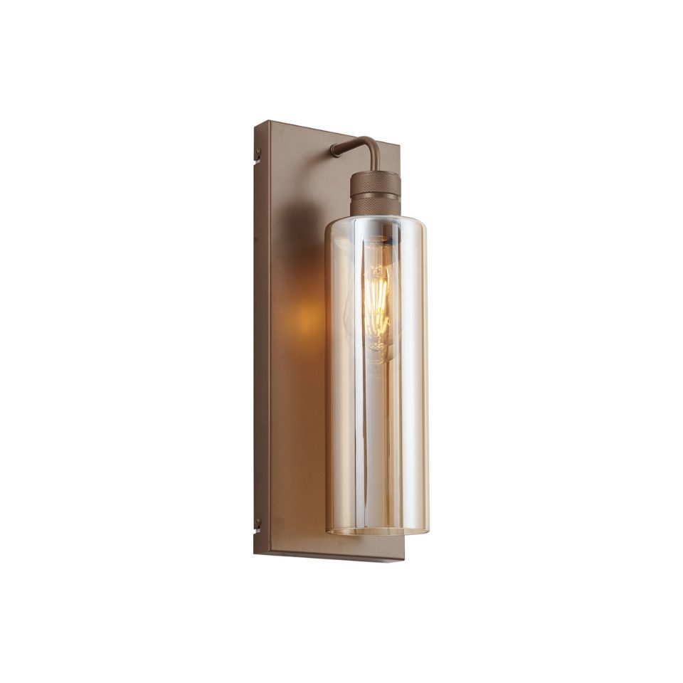 Qazqa Wandleuchte Stavelot, ohne Leuchtmittel, Warmweiß, QAZQA Wand­leuchte, e27, Bronze, Stahl, Design