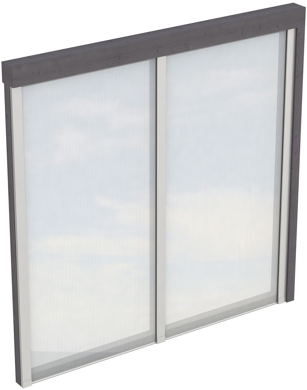 Skanholz Carport-Seitenwand, BxH:205x200 cm, m. Polycarbonat, Wandanbau
