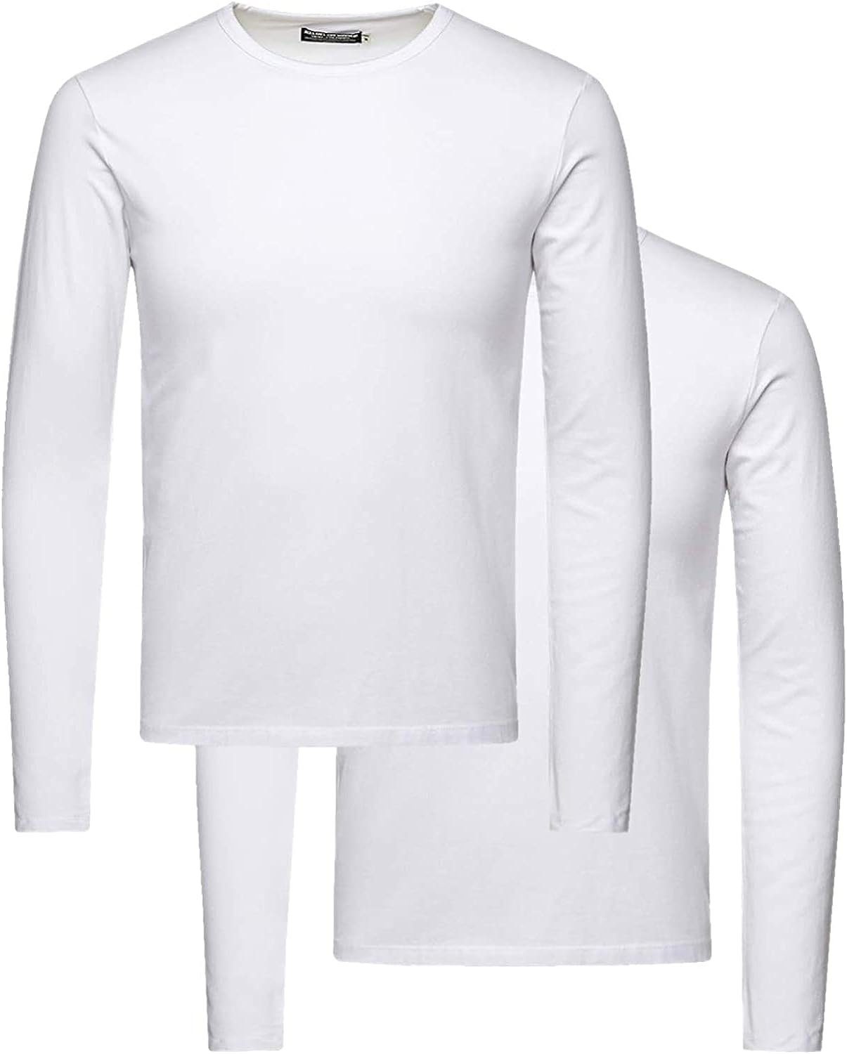 Jack & Jones Langarmshirt (Set, 2er-Pack) in Unifarben 2xWhite