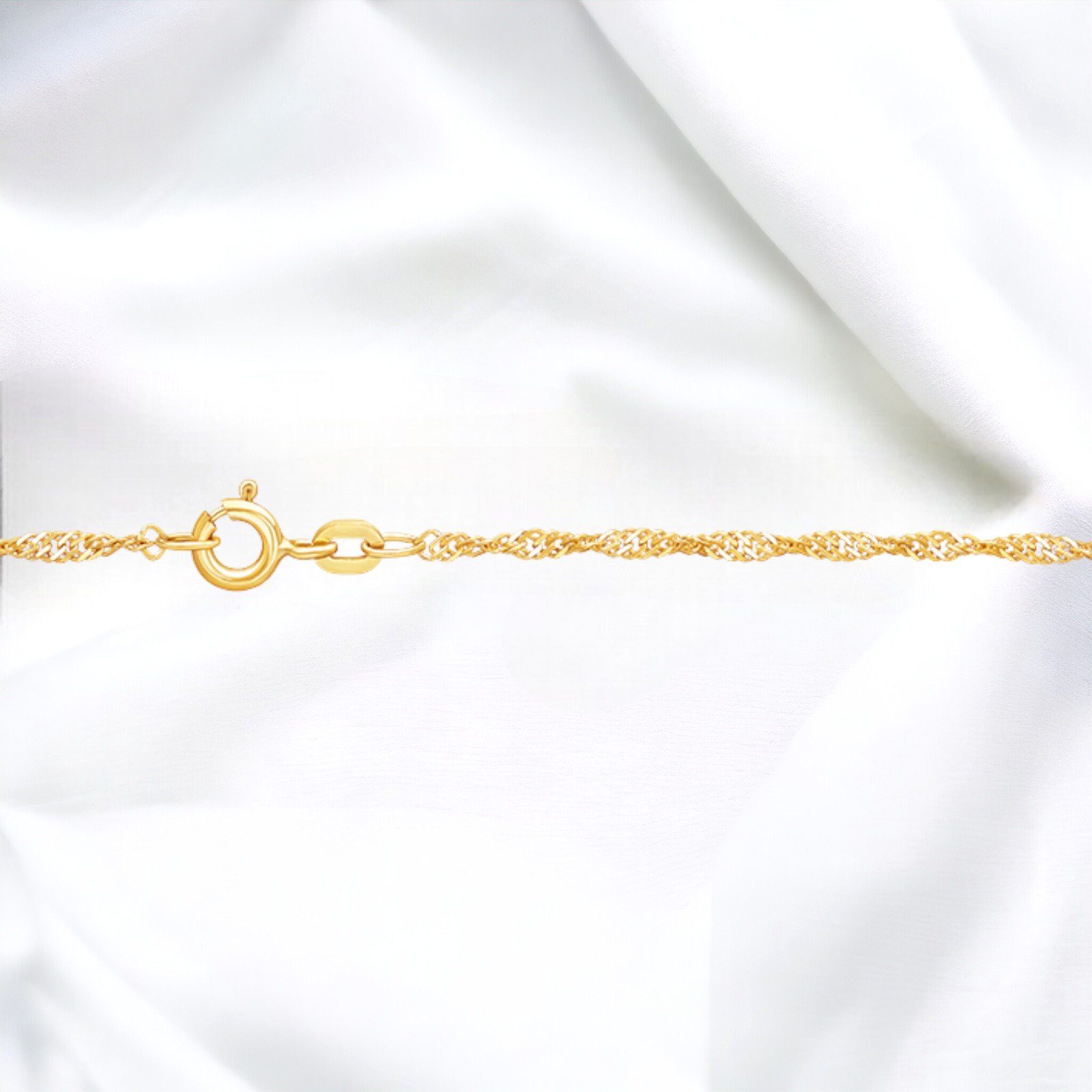 Goldkette JB Damen Goldarmband Singapur Kettenbreite 1.8 mm 585 - 14 Kt 18 cm