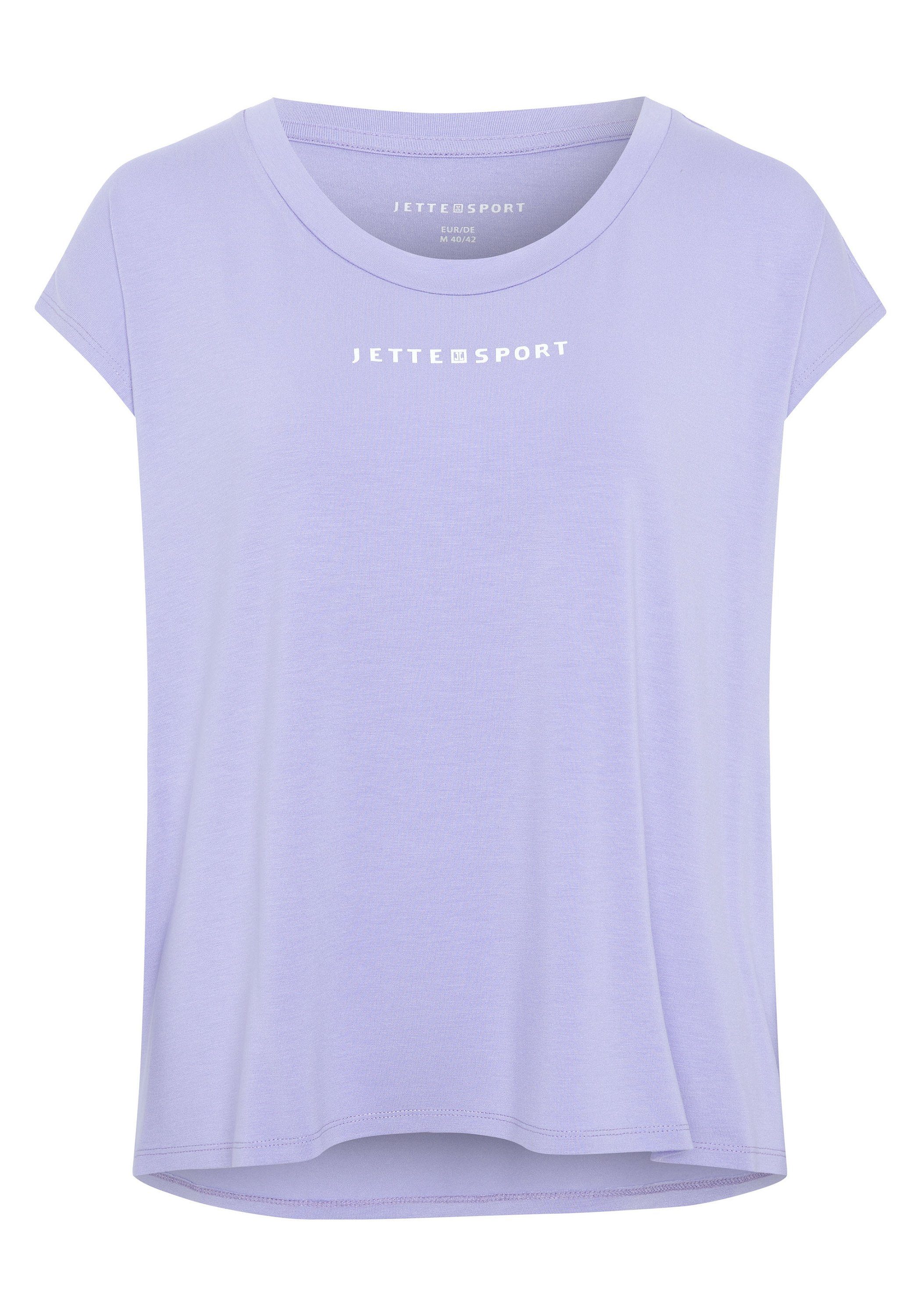 JETTE Schnitt Boxy im Print-Shirt Lavender SPORT 15-3817