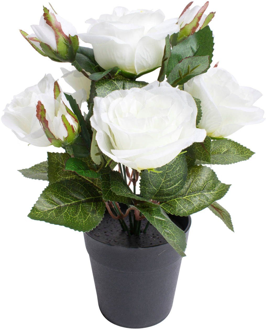 Kunstblume Rosenbusch Rose, Botanic-Haus, Höhe 27 cm