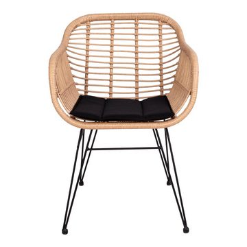 ebuy24 Relaxsessel 2er Set Trish Sessel mit Kissen, Rattan natur.