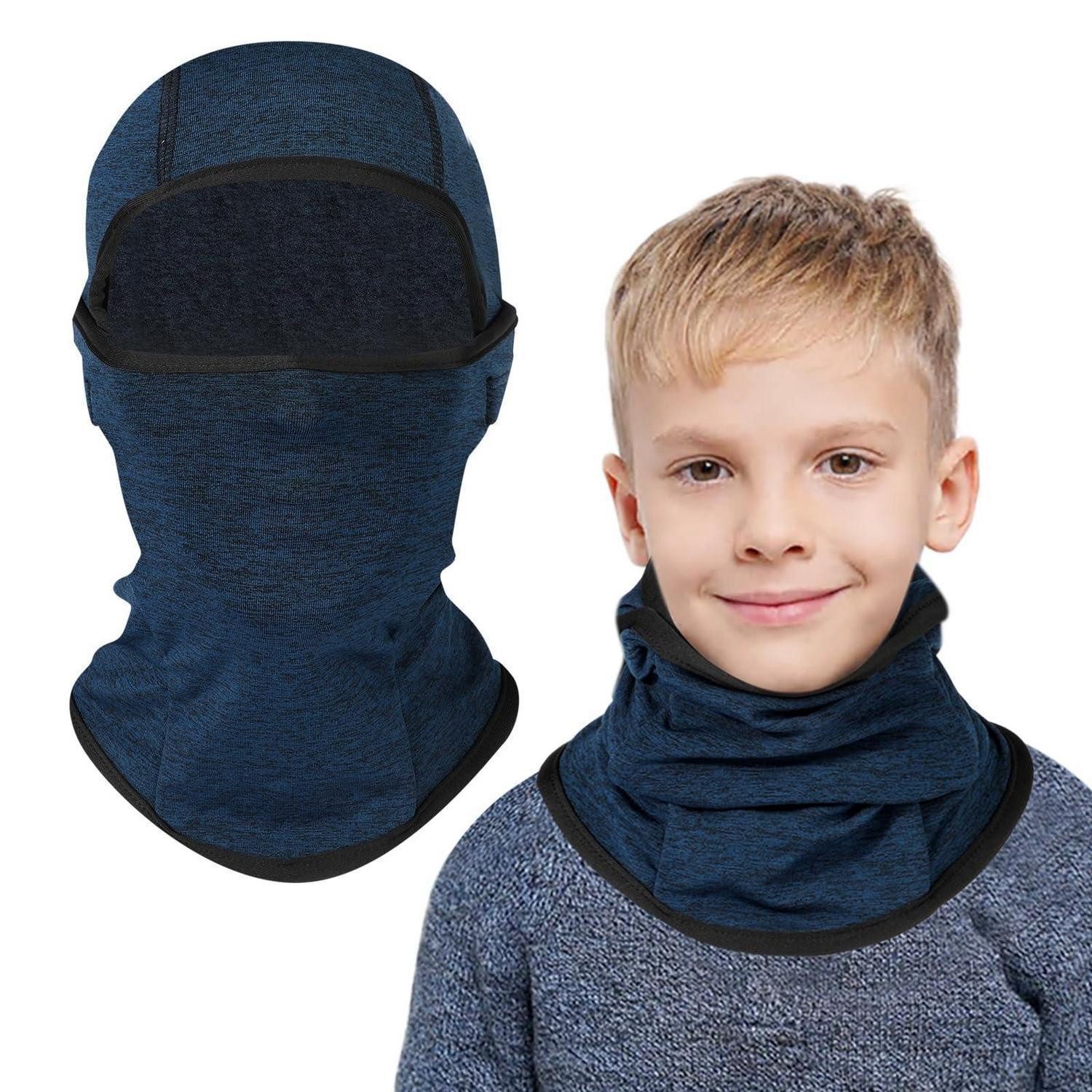 LuxusKollektion Sturmhaube Sturmhaube Kinder Skimaske Fleece Halswärmer Winddicht Königs Blau