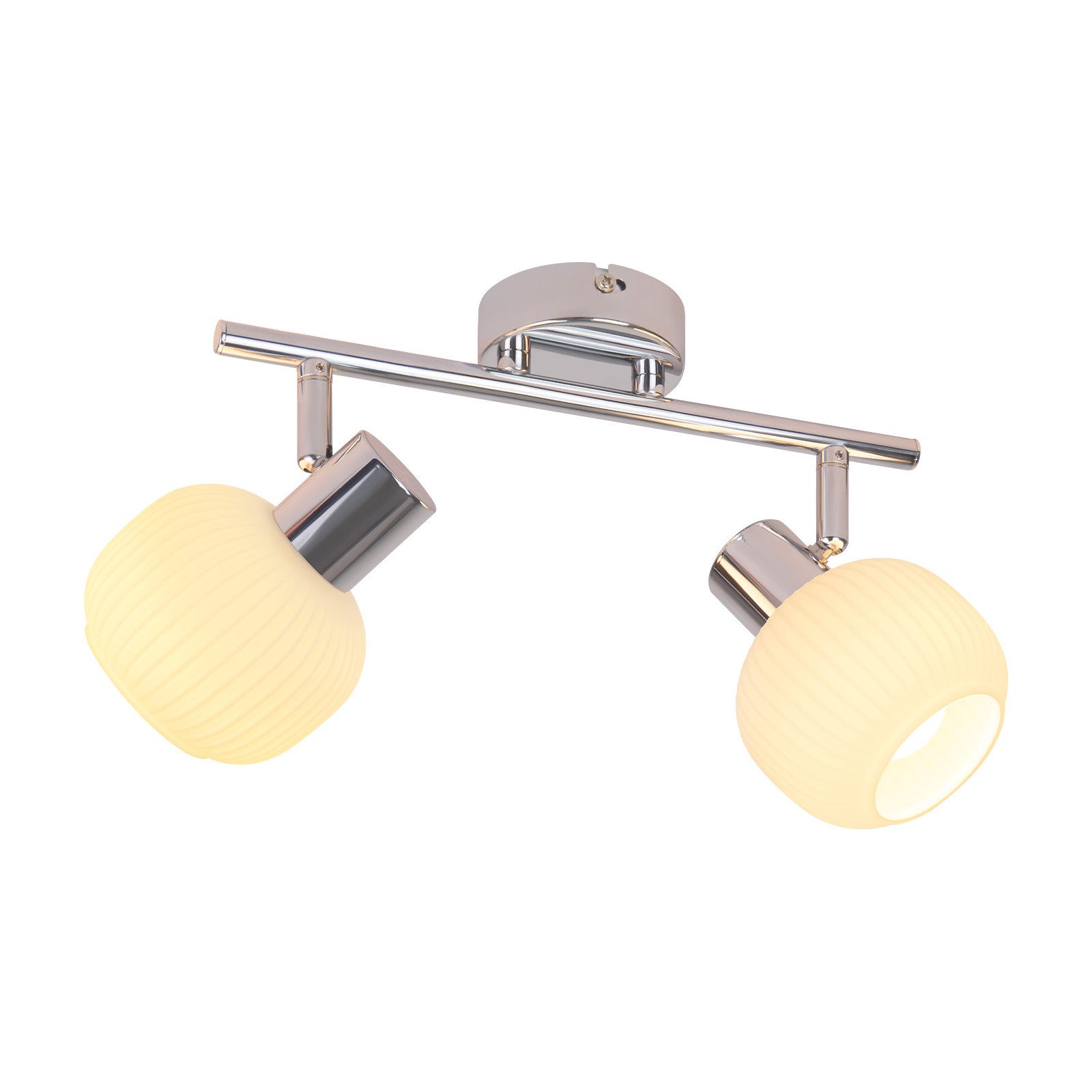 ZMH Deckenstrahler 2/3/4 Flammig E14 Glas Lampenschirm Deckenleuchte Vintage Wohnzimmer, ohne Leuchtmittel, Schwenkbar 350° Morden Spots für Hotellobby Schlafzimmer Flur Küche