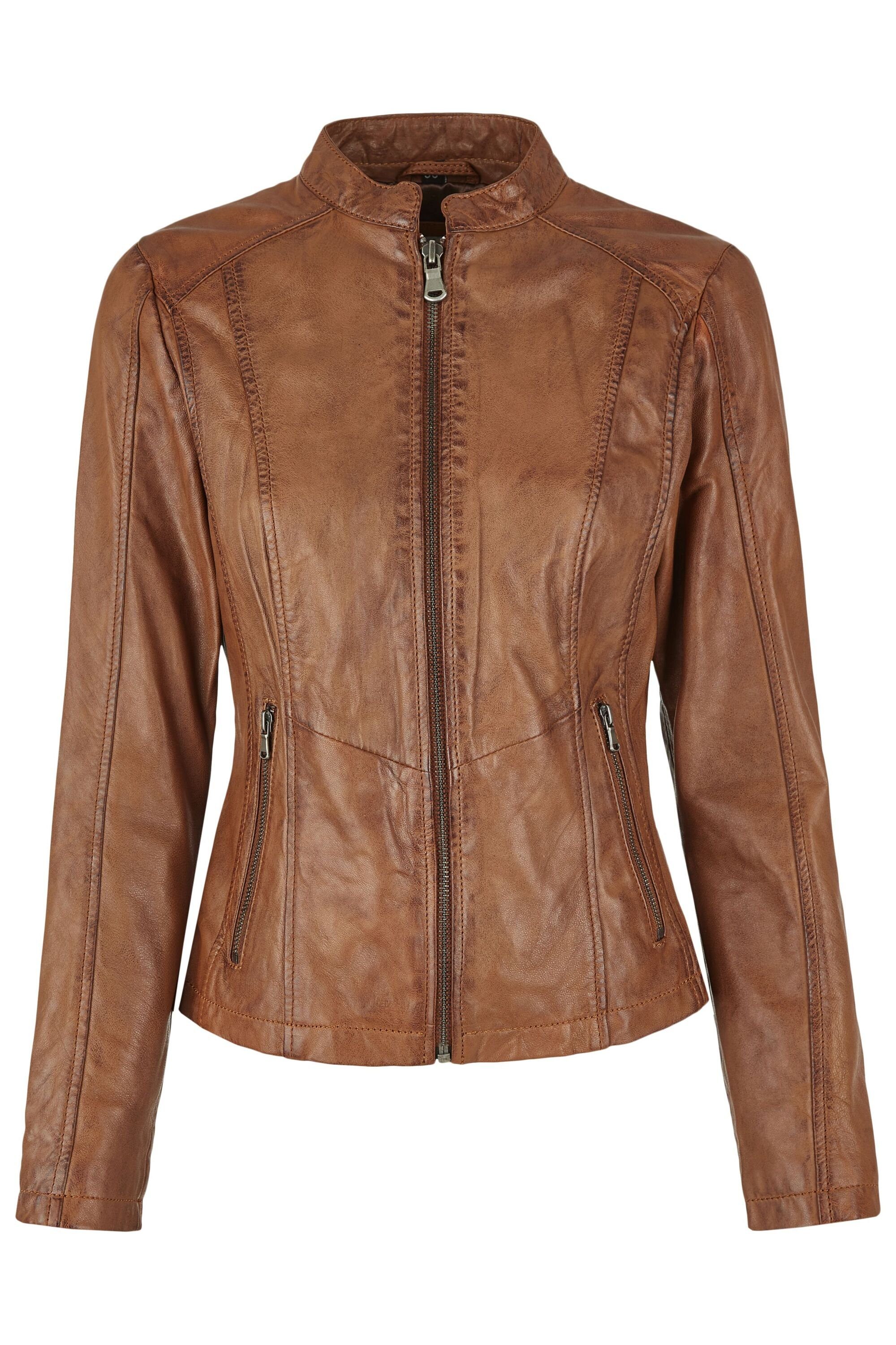 7eleven Lederjacke SEVIVIAN (1-St) mit Reißverschlusstaschen günstig online kaufen