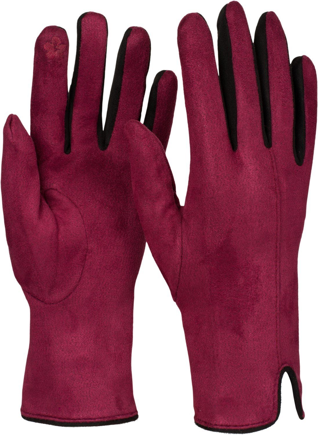 styleBREAKER Fleecehandschuhe Touchscreen Handschuhe Kontrast (1-St) günstig online kaufen