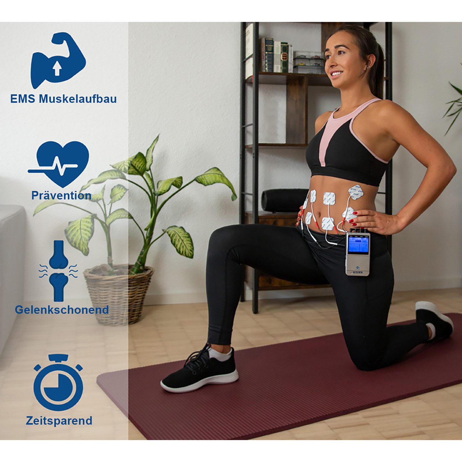 Axion TENS-EMS-Gerät 4 Kanal STIM-PRO X9+ TENS Gerät, TENS Schmerztherapiegerät, (Spar-Set), MEDIZINPRODUKT, EMS Muskelaufbau, Massagegerät, Beckenbodentraining