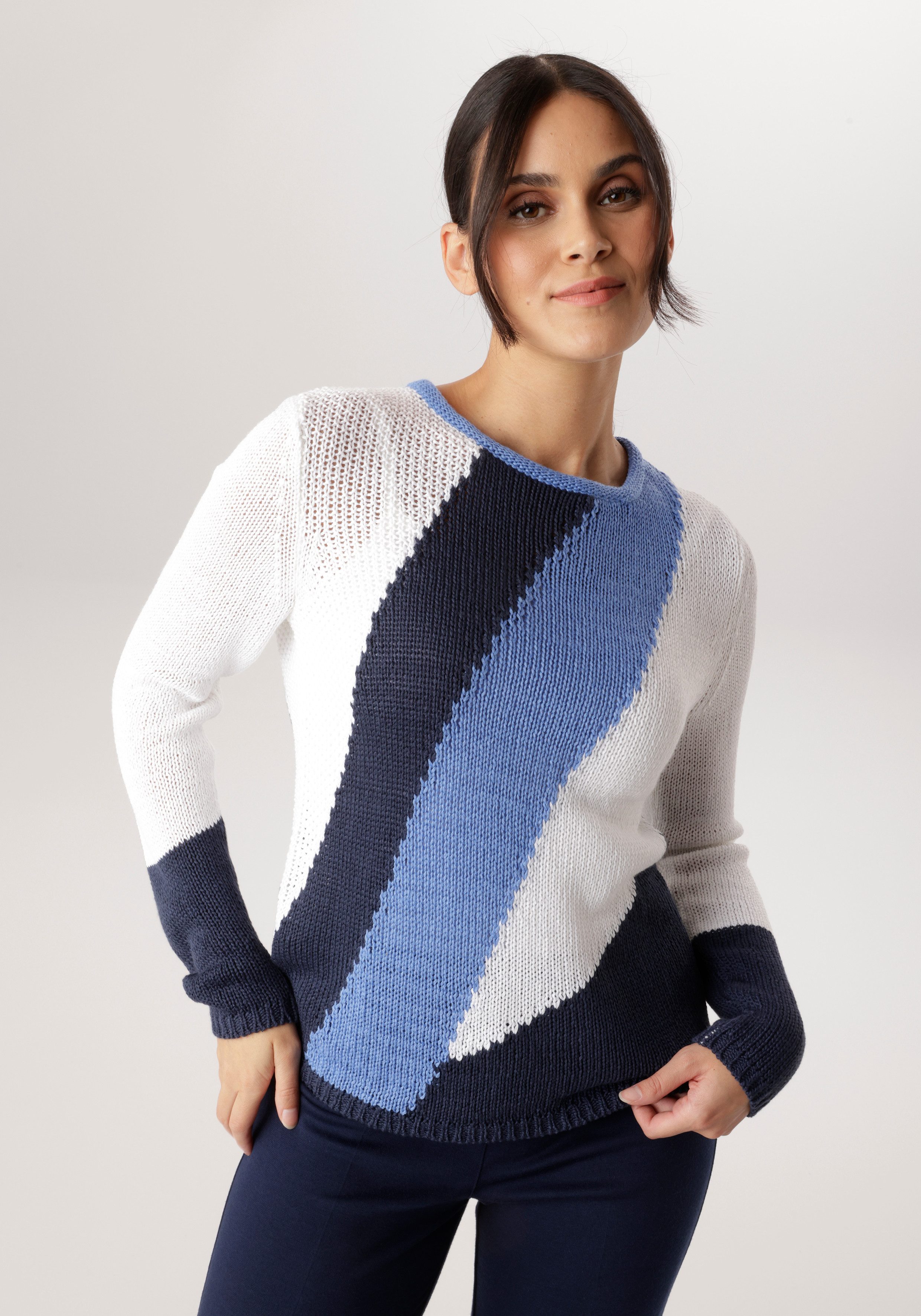 Aniston SELECTED Strickpullover mit Rollkante am Rundhalsausschnitt - NEUE KOLLEKTION. € 49,99, (€ 49,99 pro 1 Stk).