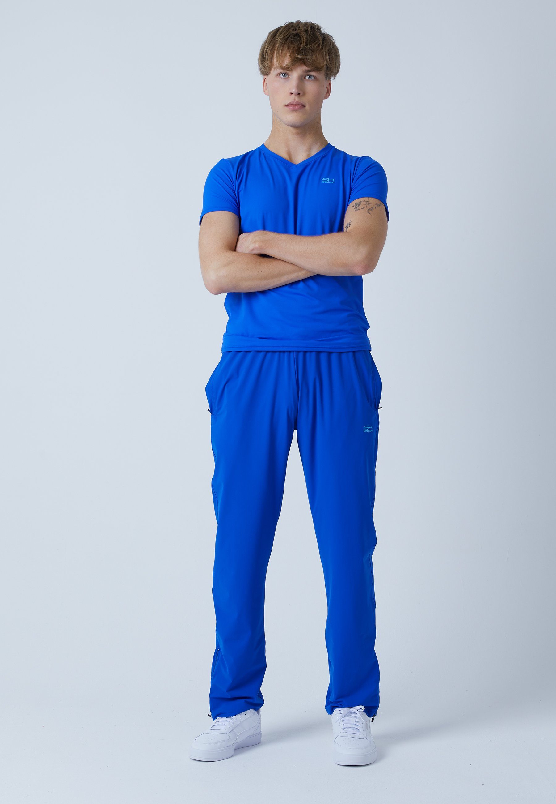 SPORTKIND Sporthose Tennis Jogginghose & kobaltblau Woven Jungen Herren Trainingshose